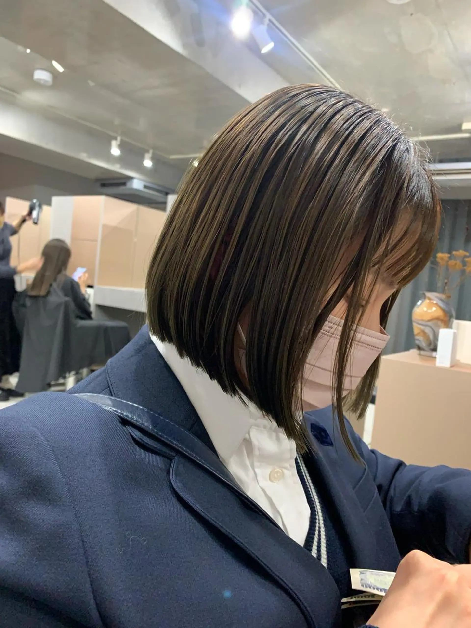 ショート カラー ボブパーマコテ巻き風 パーマNo1深江秀平のヘアスタイル