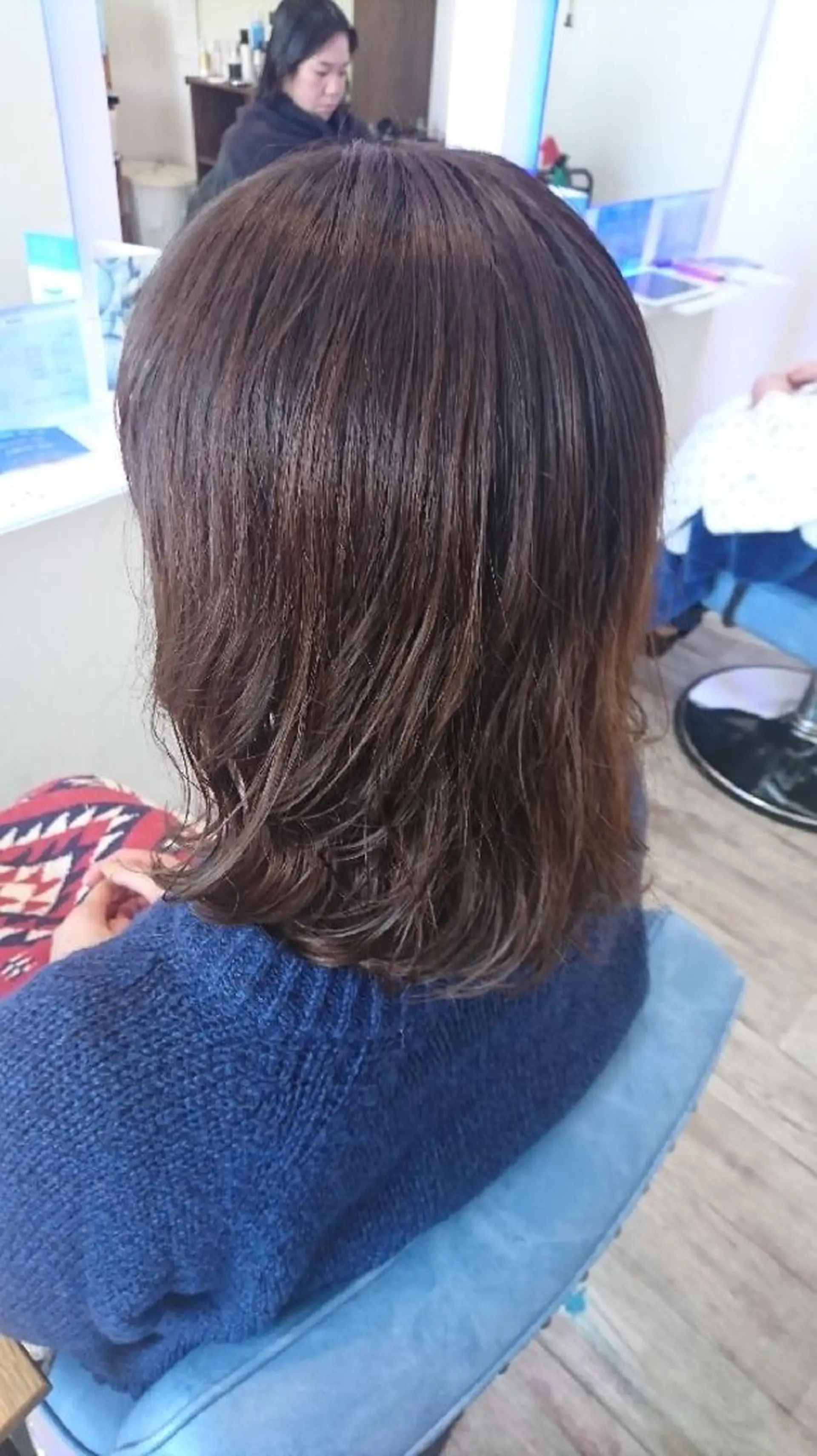 ミディアム パーマ カラー 中嶌 健一のヘアスタイル