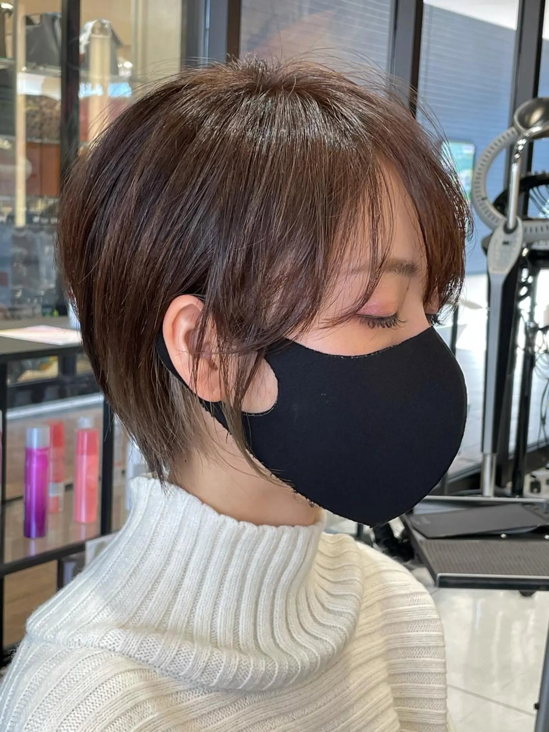 ショート カラー ショートボブ ボブ ショートヘア カット メンズヘア特化 崎田 成人のヘアスタイル