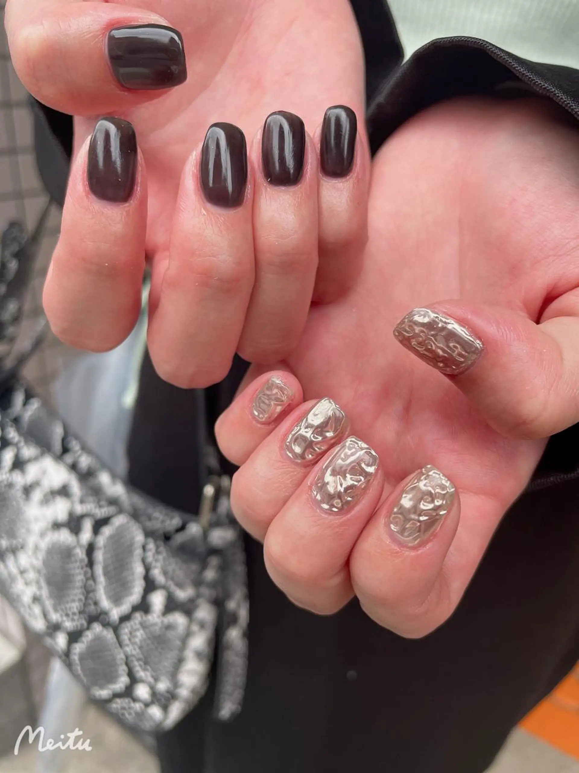 ネイル アートネイル フレンチネイル ジェルネイル ガラスフレンチ グラデーション Me d'eau所属・Me d'eau Rinaのネイルデザイン