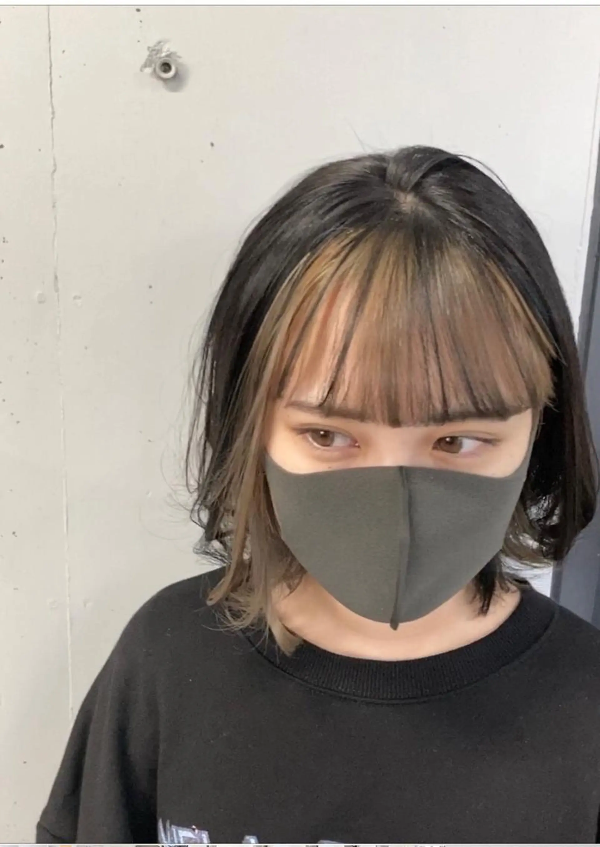 ミディアム ミストバング ヘアカラー トリートメント lok[ロク] 高田馬場のヘアスタイル