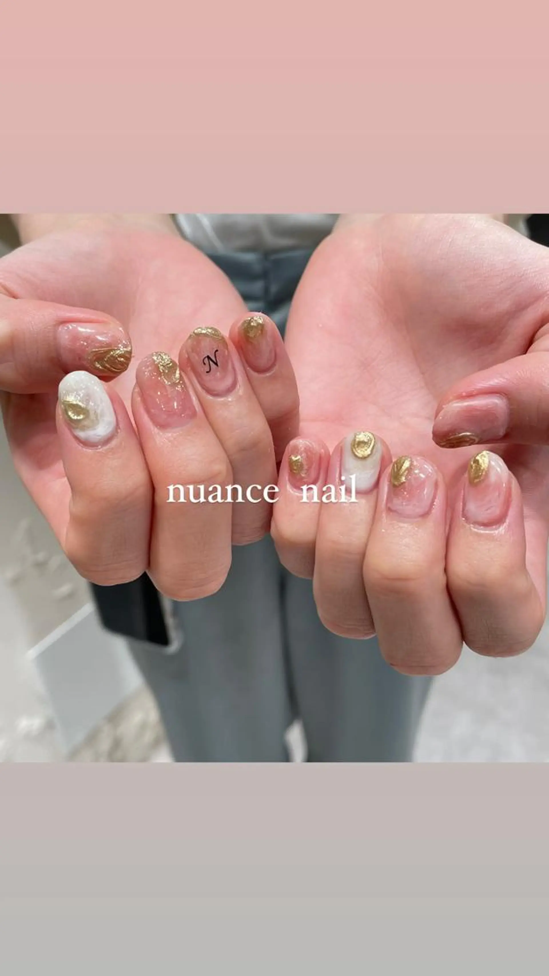 ネイル ジェルネイル パラジェル ハンドネイル 淡色ネイル 🎀moeのネイルデザイン