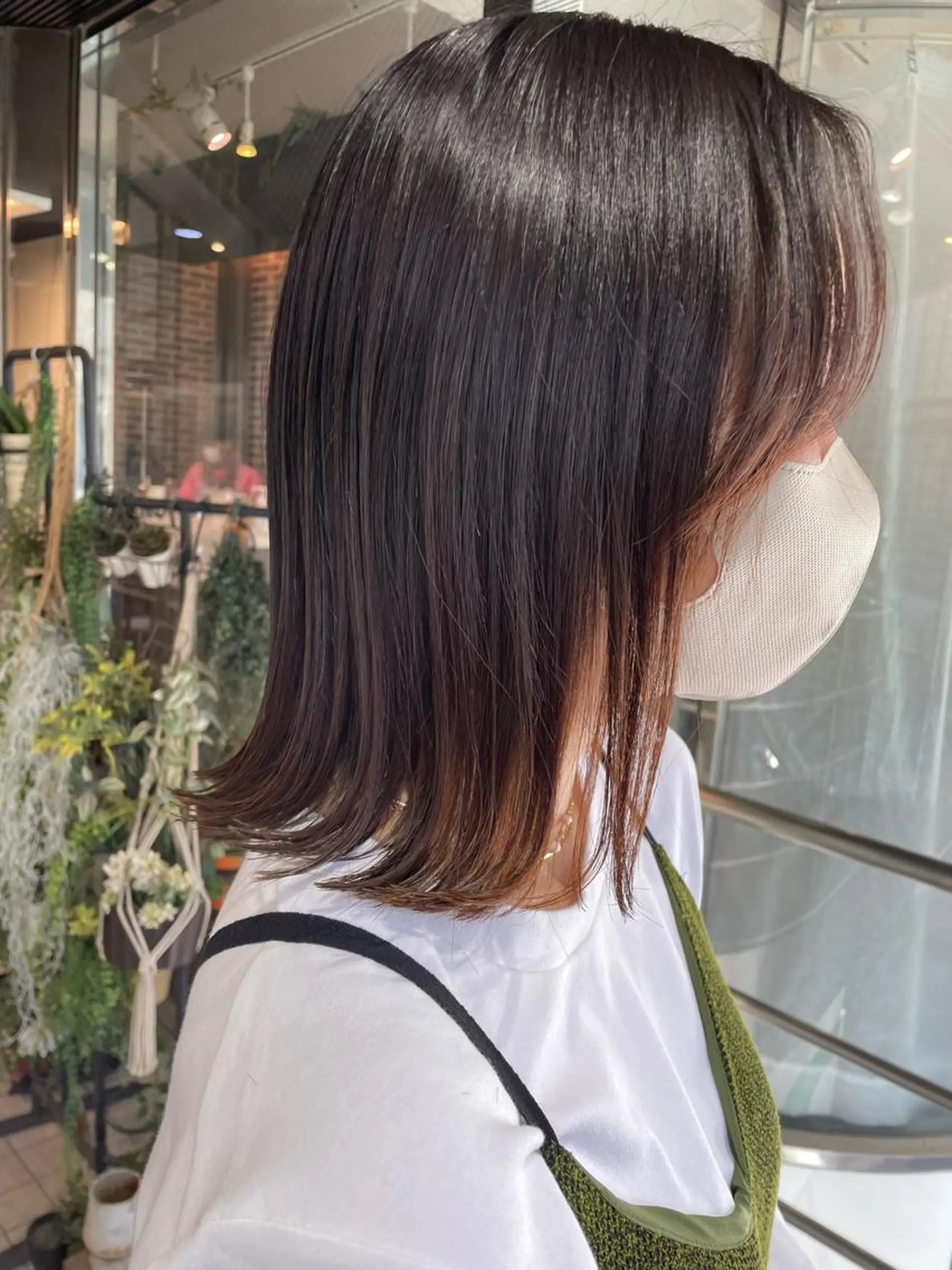 ミディアム 切りっぱなしボブ ボブ カット メンズ/艶髪/カラー サクラ🌸のヘアスタイル