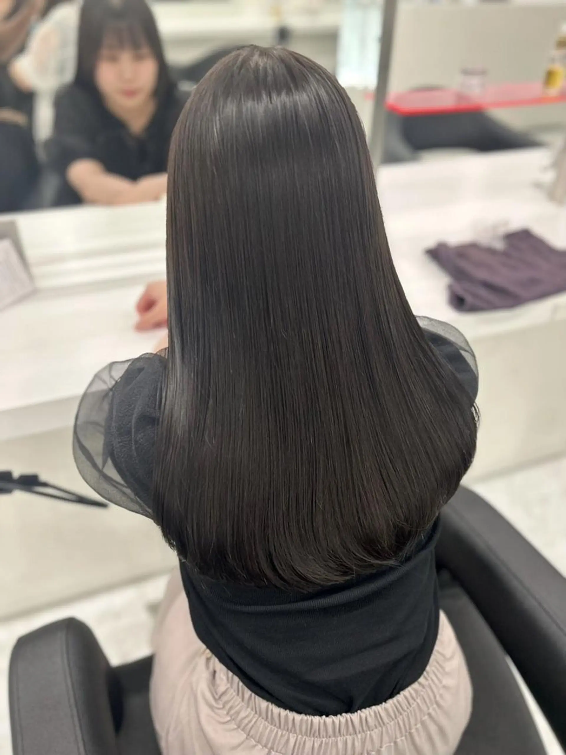 カラー カット ヘアカラー 縮毛矯正 透明感スタイル 💖ブリーチなしのヘアスタイル