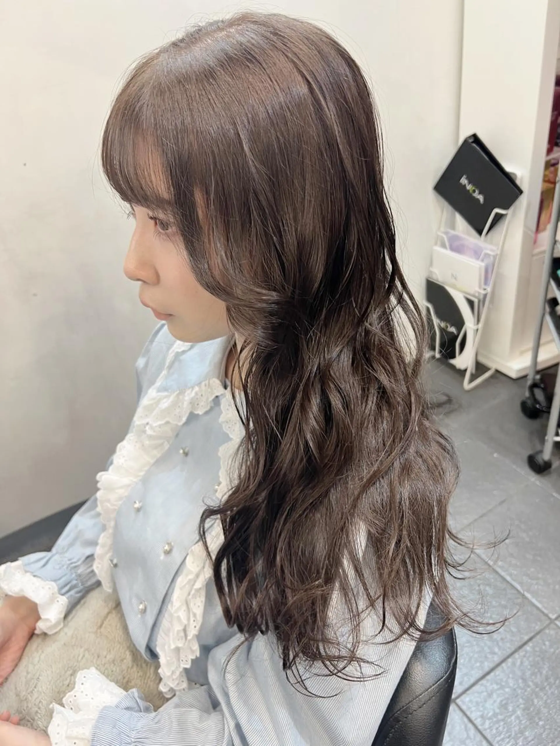 カラー ブリーチ 透明感カラー グレージュ ブリーチなしカラー ヘアカラー トリートメント ヘッドスパ グレージュ/髪質改善 Yamato.hのヘアスタイル