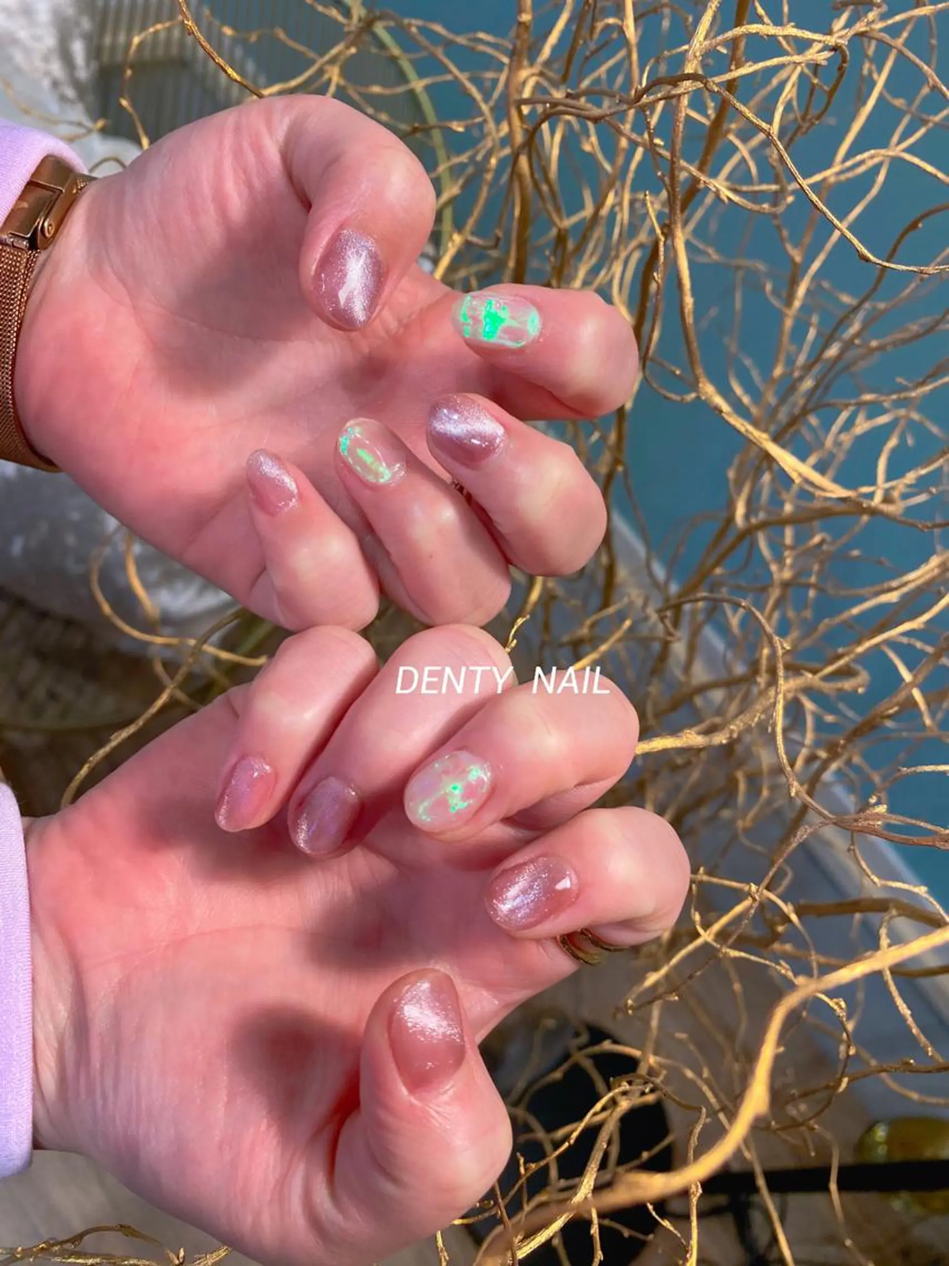 ネイル アートネイル 氷ネイル・うるうるネイル マグネットネイル ハンドネイル フットネイル DENTY NAIL所属・DENTY NAIL -ArtRoom-のネイルデザイン