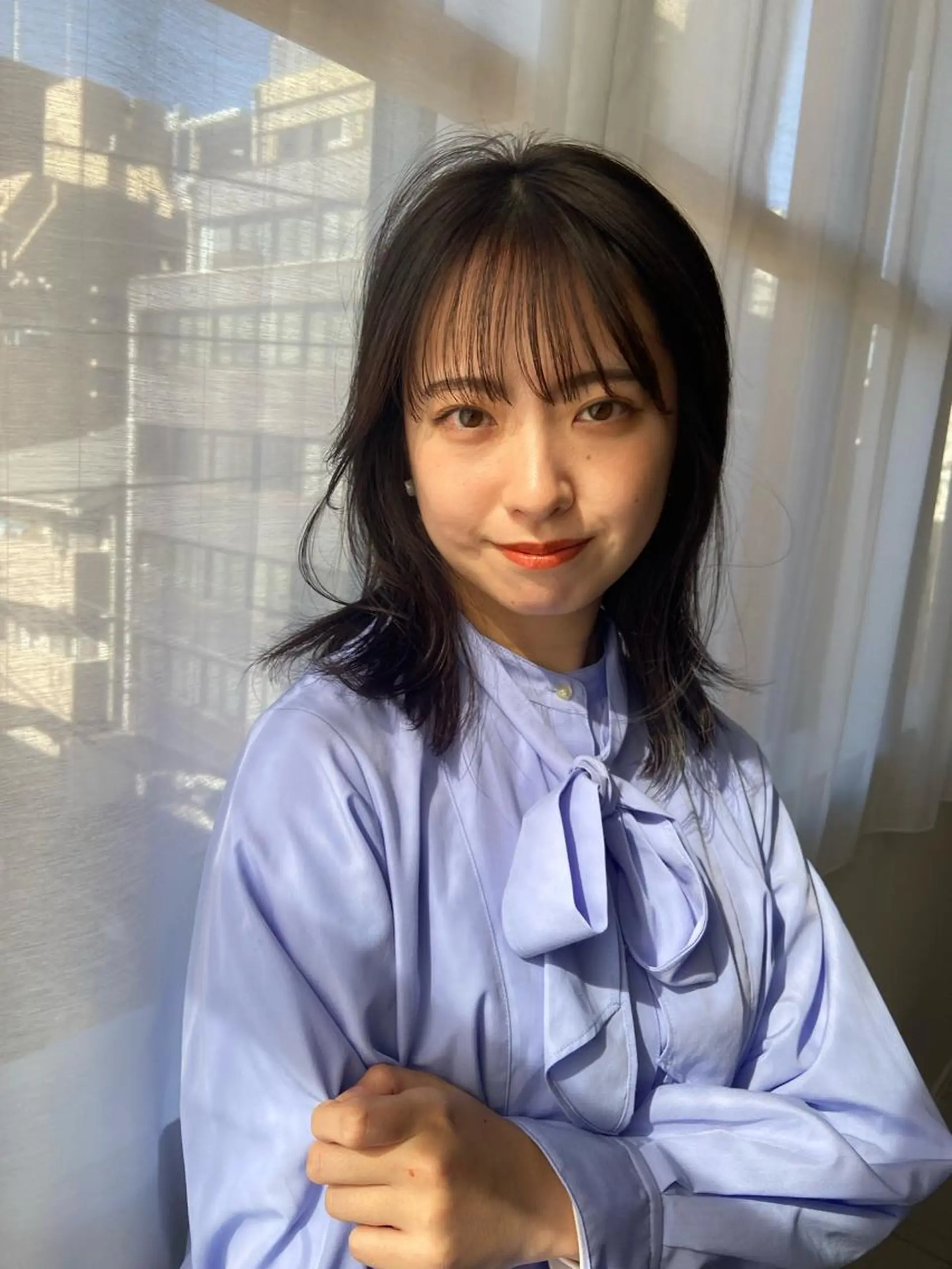 セミロング カラー カット ヘアカラー トリートメント 田中 あやなのヘアスタイル