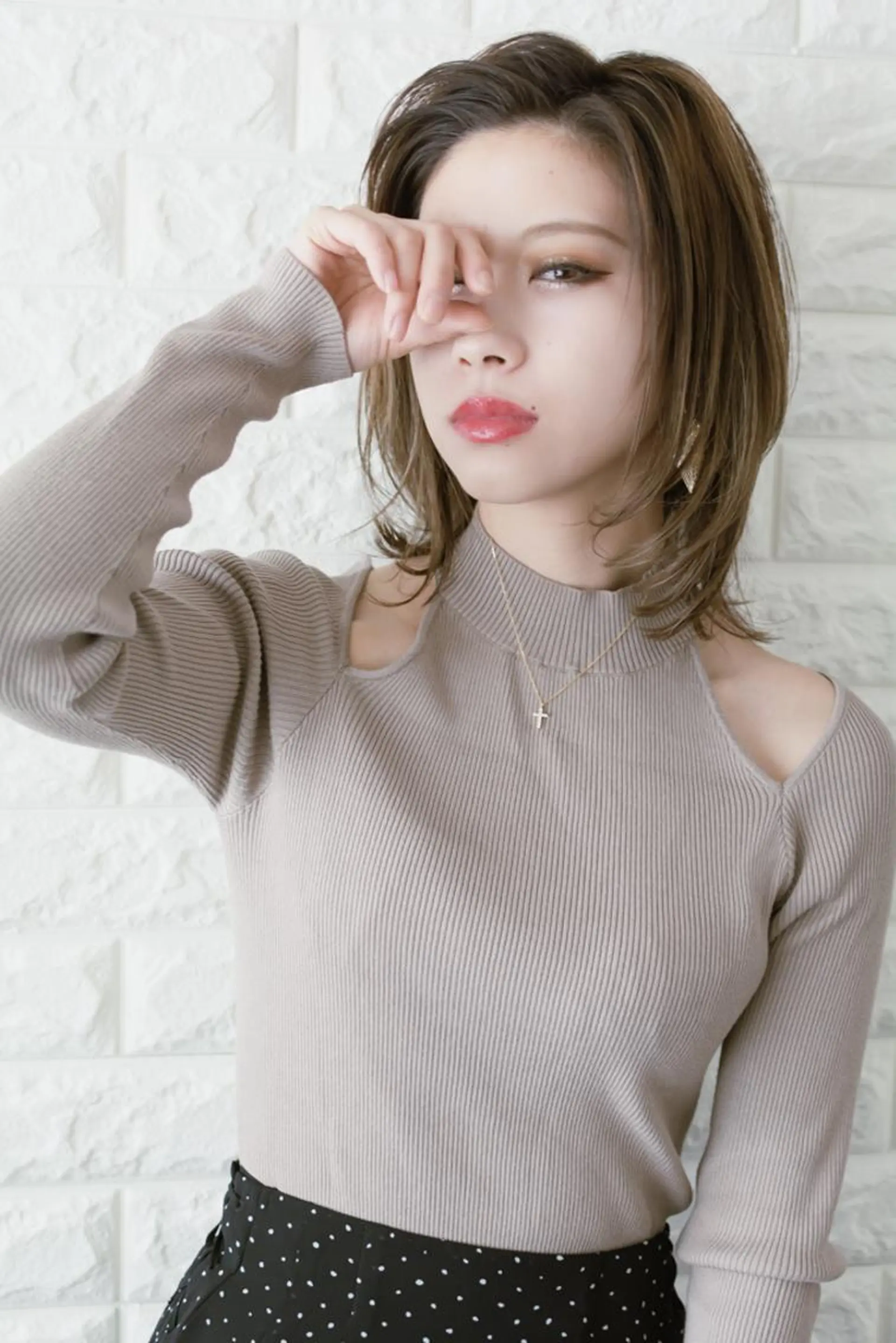 ミディアム カラー ショートボブ ベージュカラー ブルーカラー ブルージュ グレージュ カット ヘアカラー トリートメント 斉藤 正敏のその他イメージ