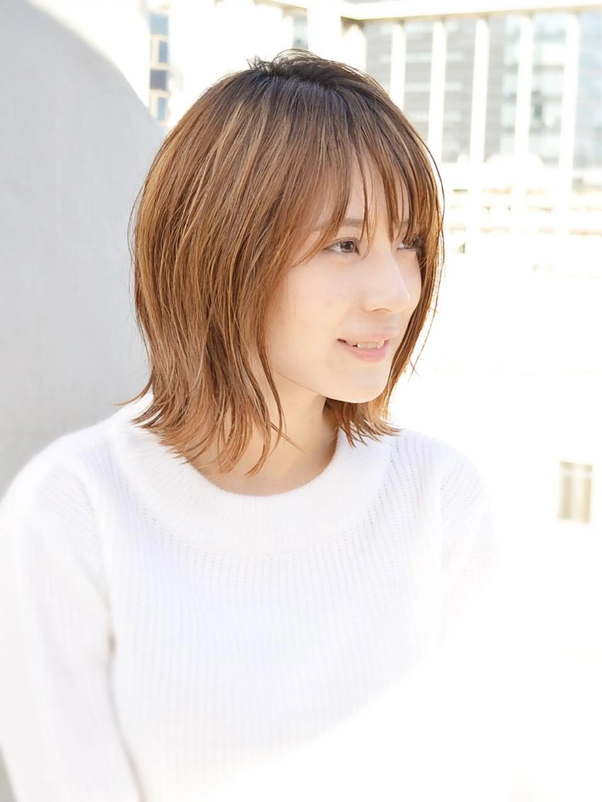 ミディアム カラー パーマ 小顔ショート✁ ⁂Yukari⁂のヘアスタイル