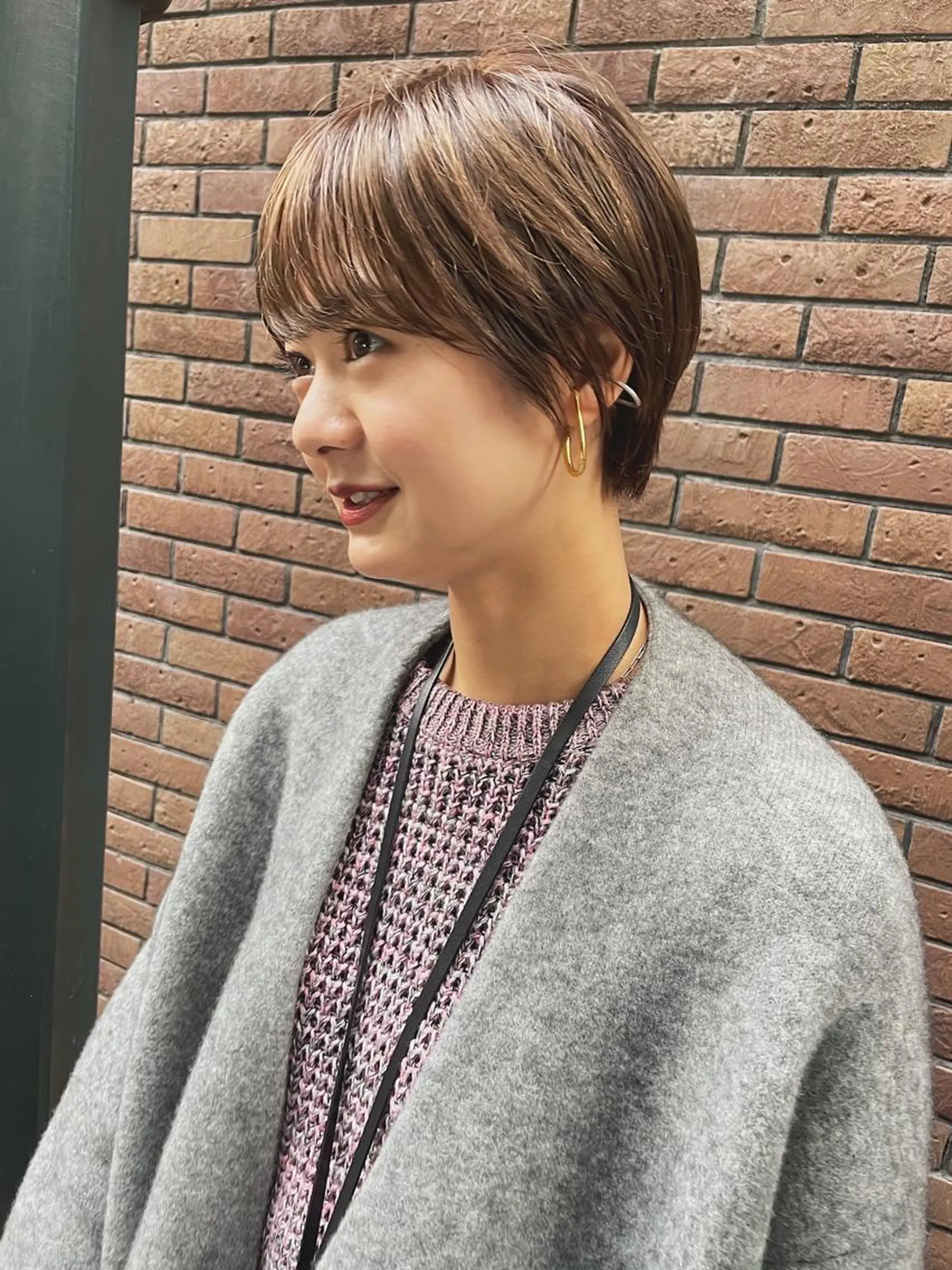 ショート カラー ショートボブ ベージュカラー ヌーディベージュ ボブ ショートヘア ヘアカラー トリートメント センスをお届けします 大谷将生INFPのヘアスタイル