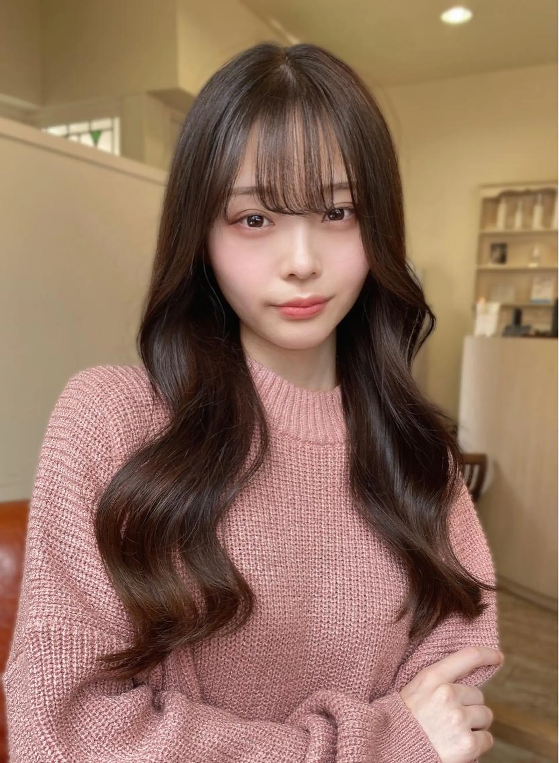 ロング 韓国風ヘア 【艶ヘア】 どうまえのヘアスタイル