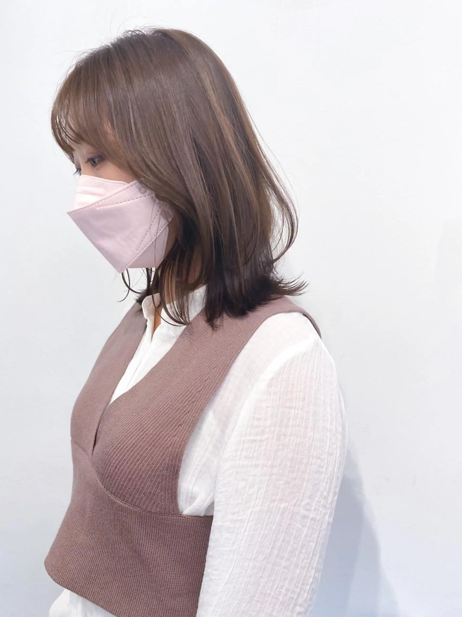 ミディアム カラー THE DAY所属・AKI HASHIMOTOのヘアスタイル