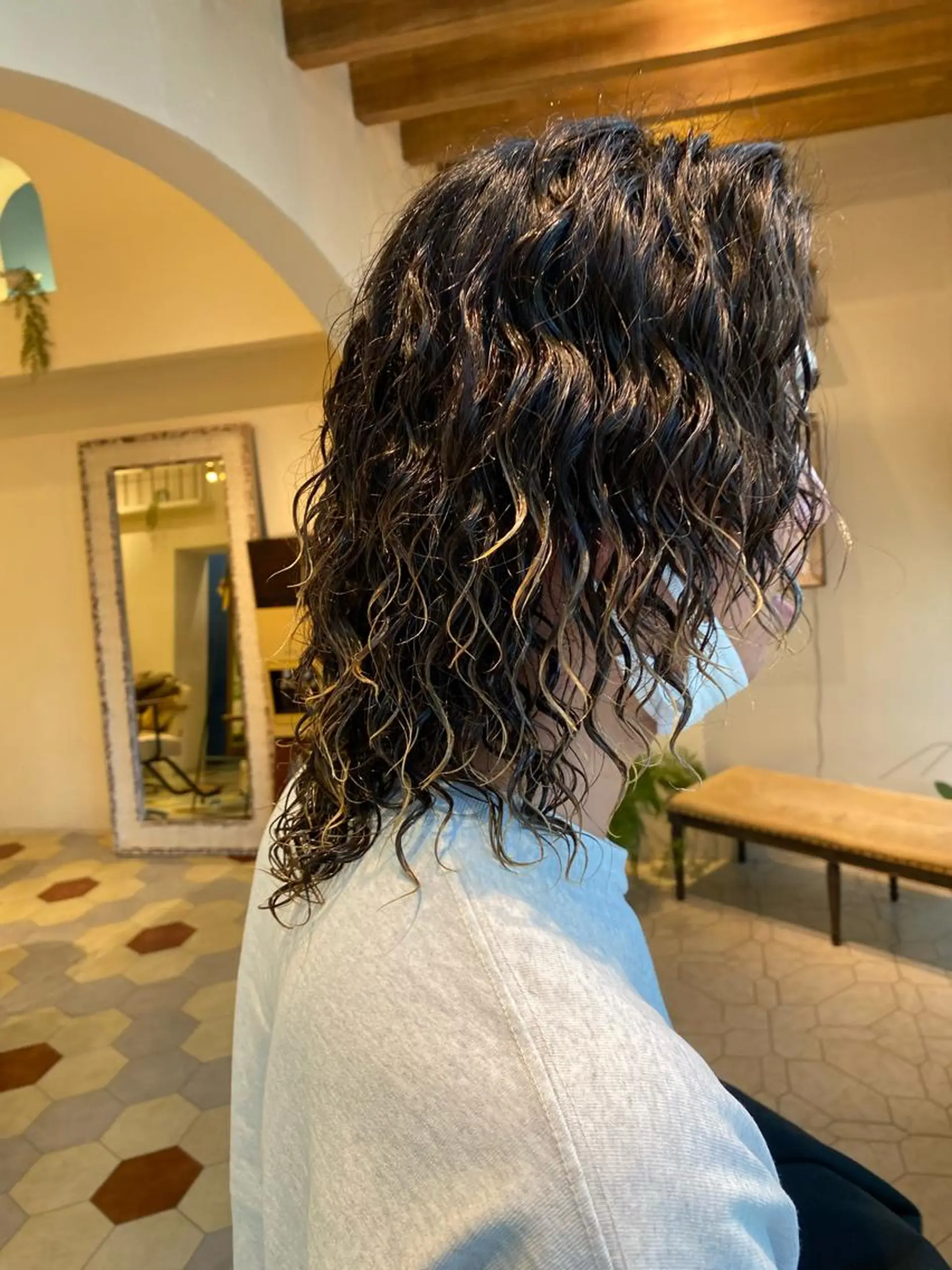 パーマ メンズ カット パーマ 菊池大一 溝の口パーマのヘアスタイル