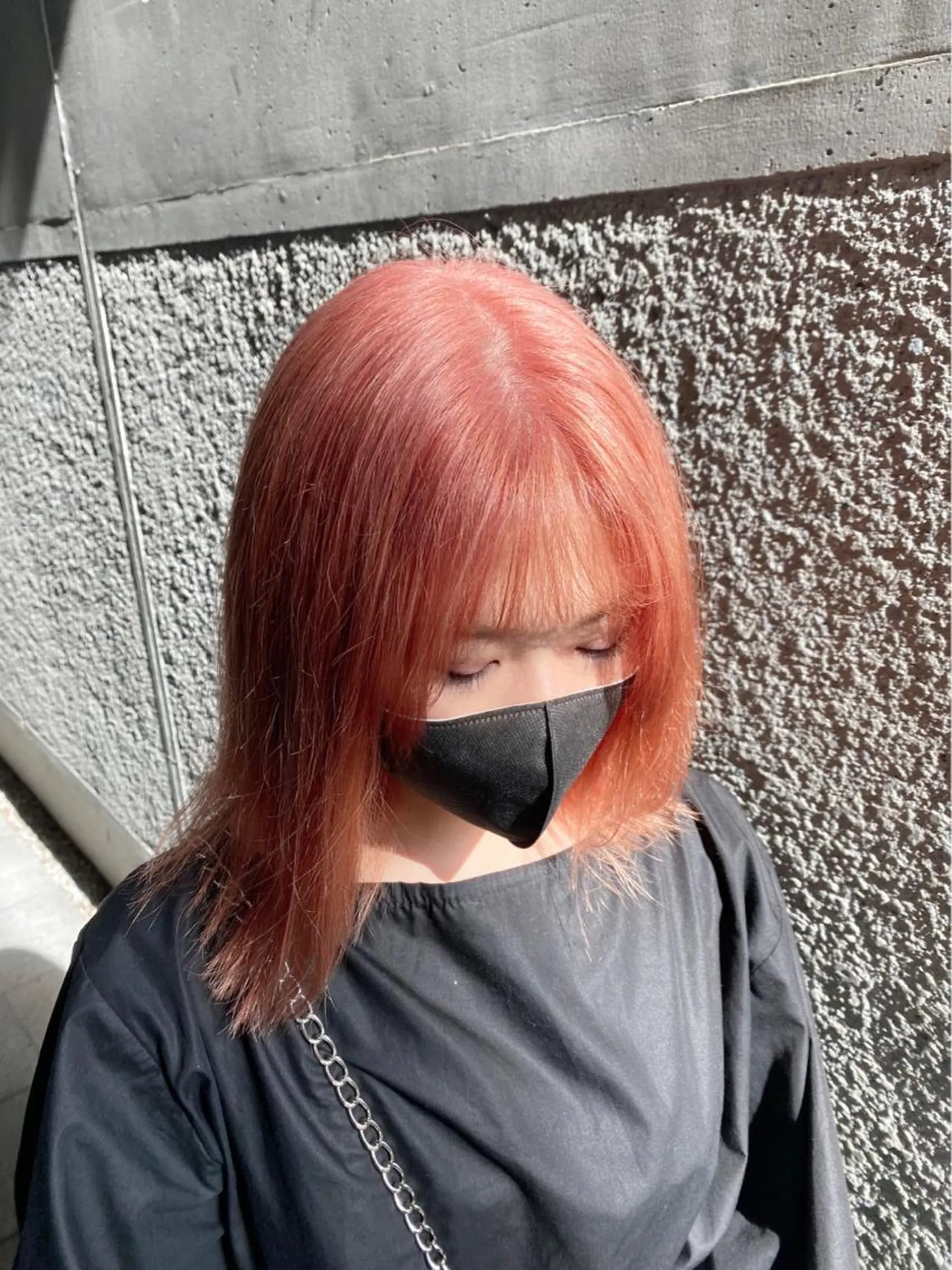 ミディアム カラー ワンレンボブ ショートボブ ブリーチ ハイトーンカラー インナーカラー 🌿レイヤー/ブリー チ/🌿JINのヘアスタイル