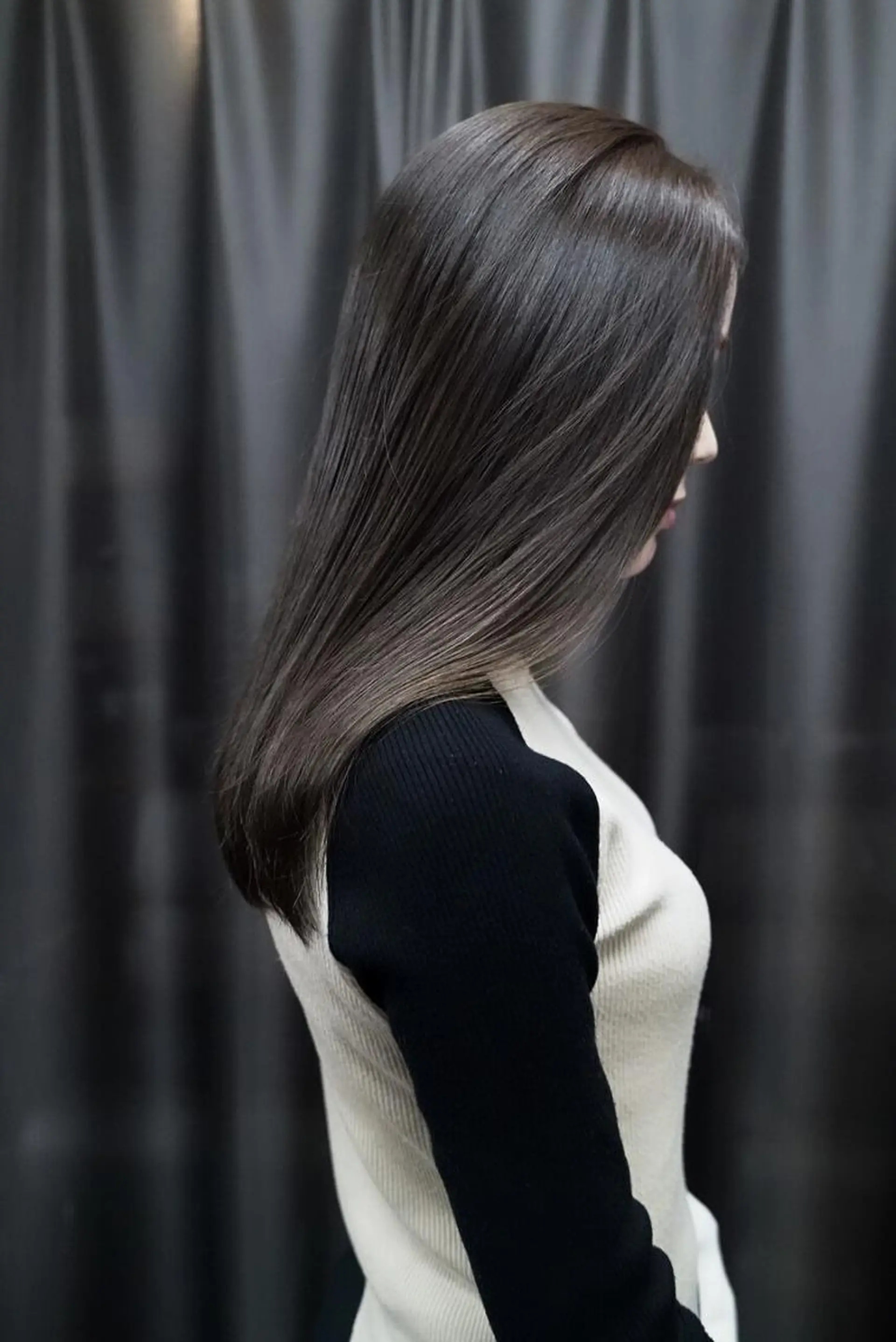 セミロング カラー 老田 晋也のヘアスタイル