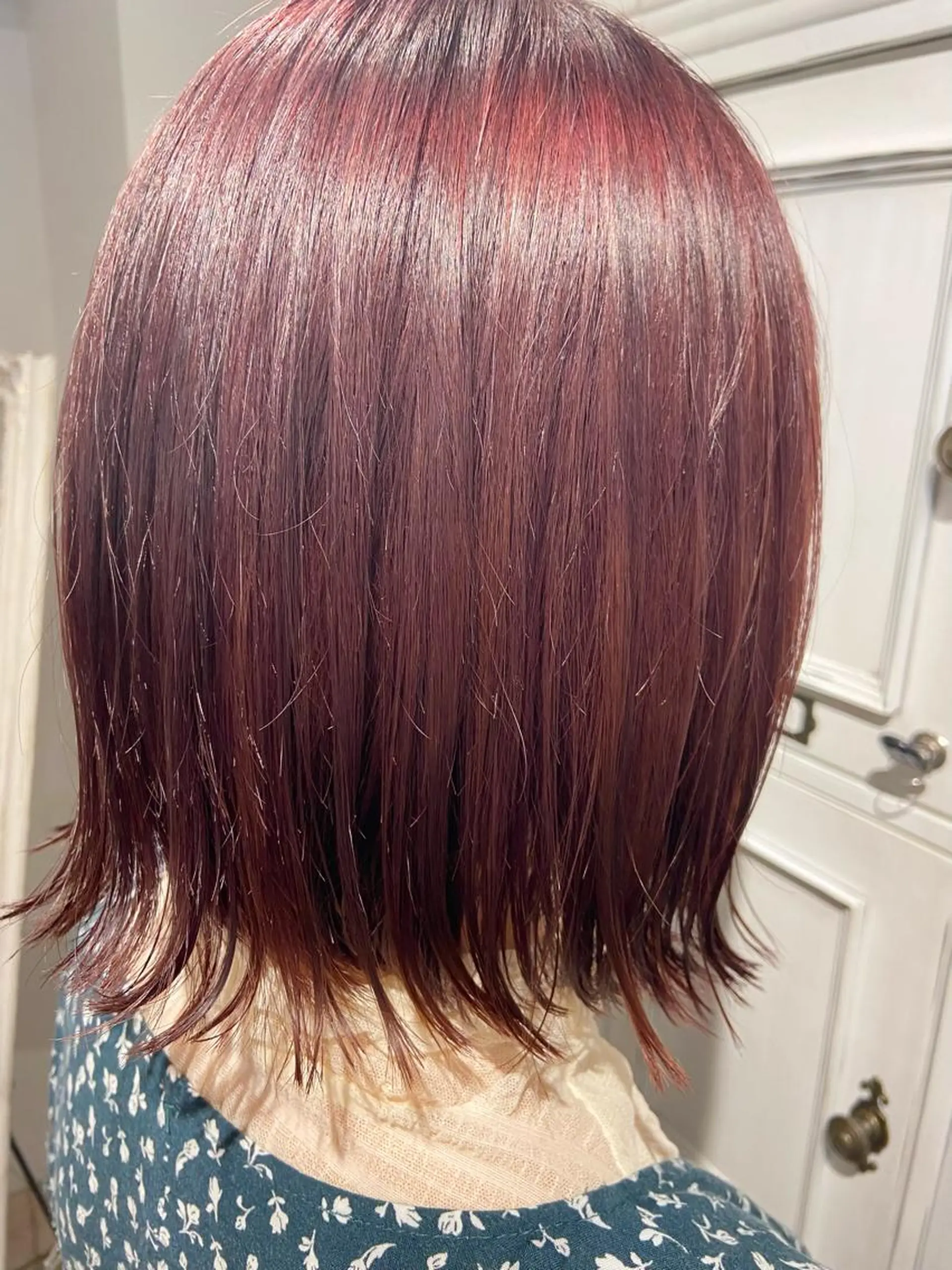 ミディアム カラー ブリーチ 透明感/レイヤー/ 姫カット Fukuのヘアスタイル