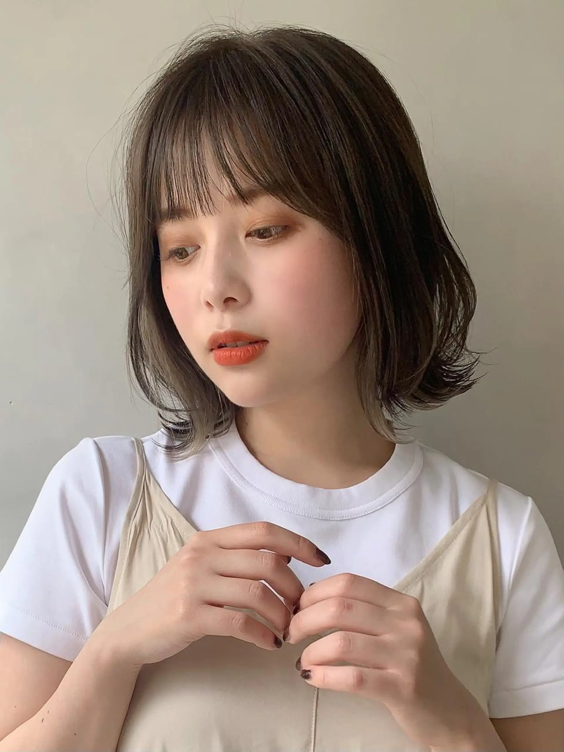 ミディアム カラー パーマ ✨髪質改善　美髪✨ 縮毛　井上 大誠のヘアスタイル