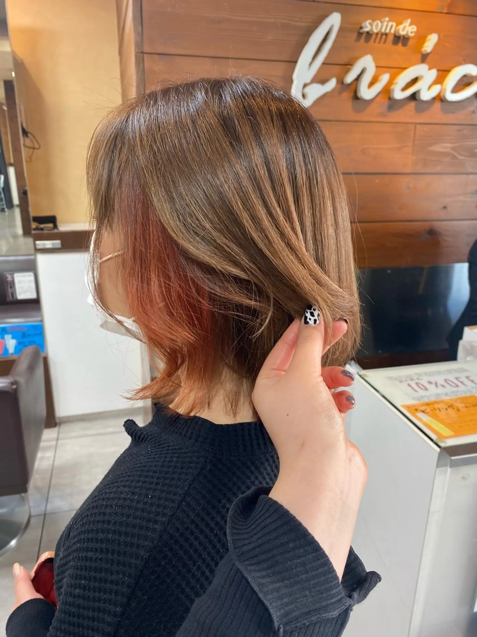 ミディアム カラー ヘアアレンジ ヘアカラー HAIRSALONLOOP所属・川上 麻梨阿のヘアスタイル