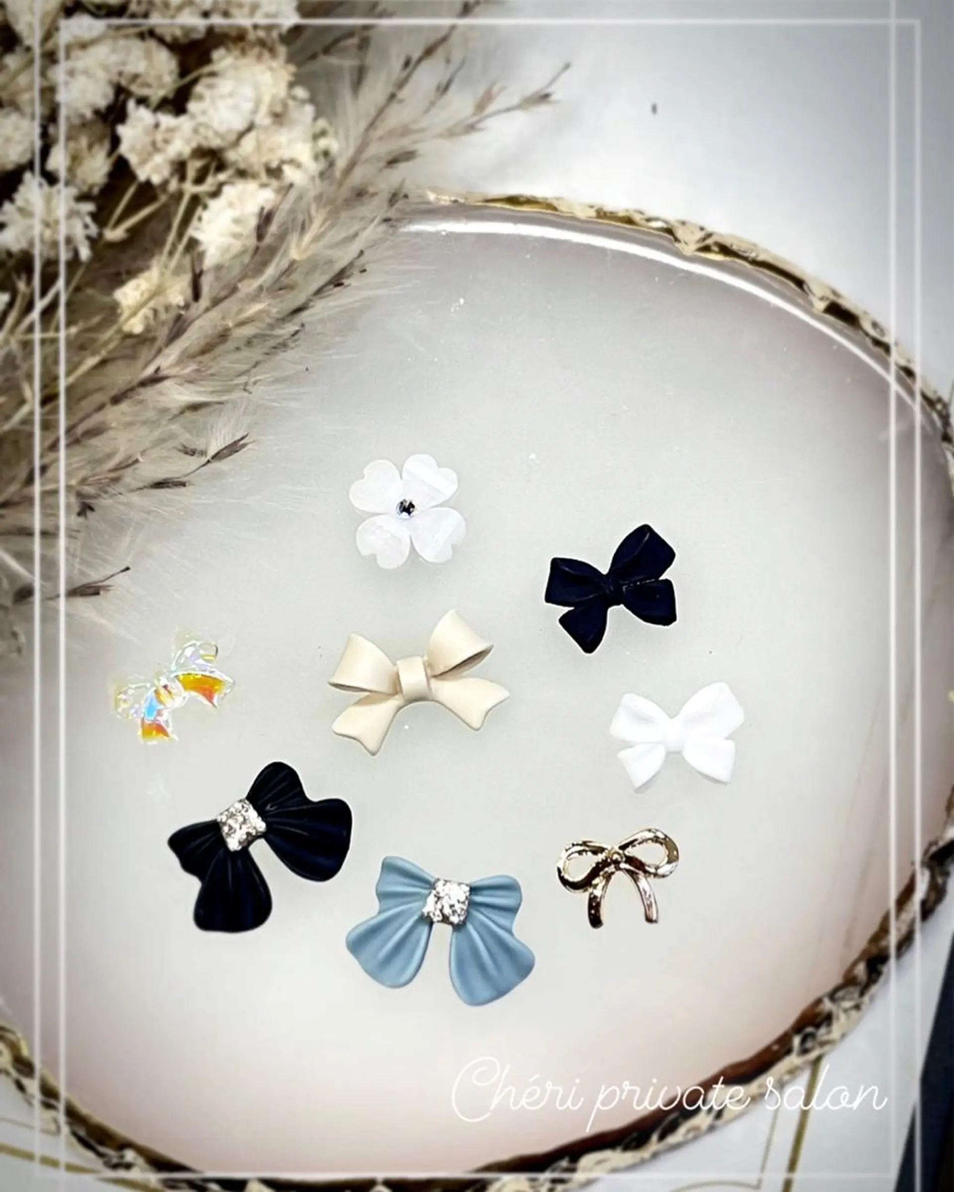 ネイル リボン シンプルネイル Chérinail 爪のお手入れのネイルデザイン