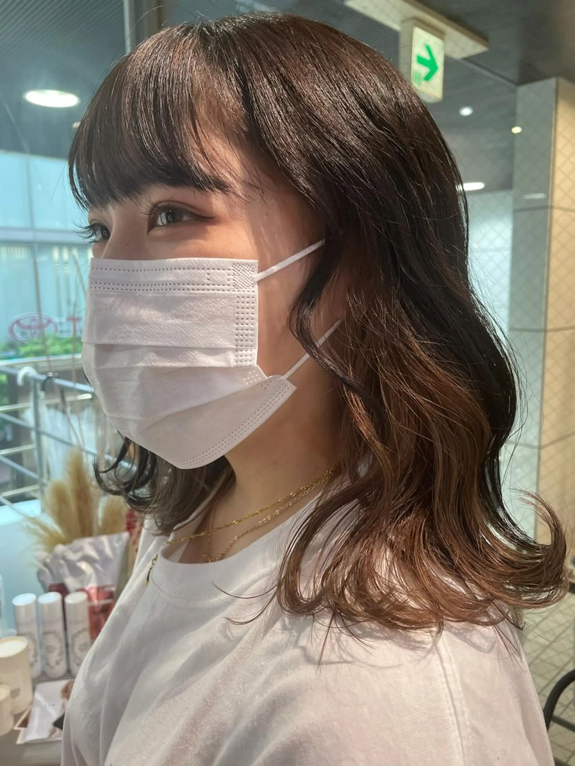 ミディアム カラー インナーカラー ヘアカラー トリートメント 韓国ヘア🦋 MIYUのヘアスタイル