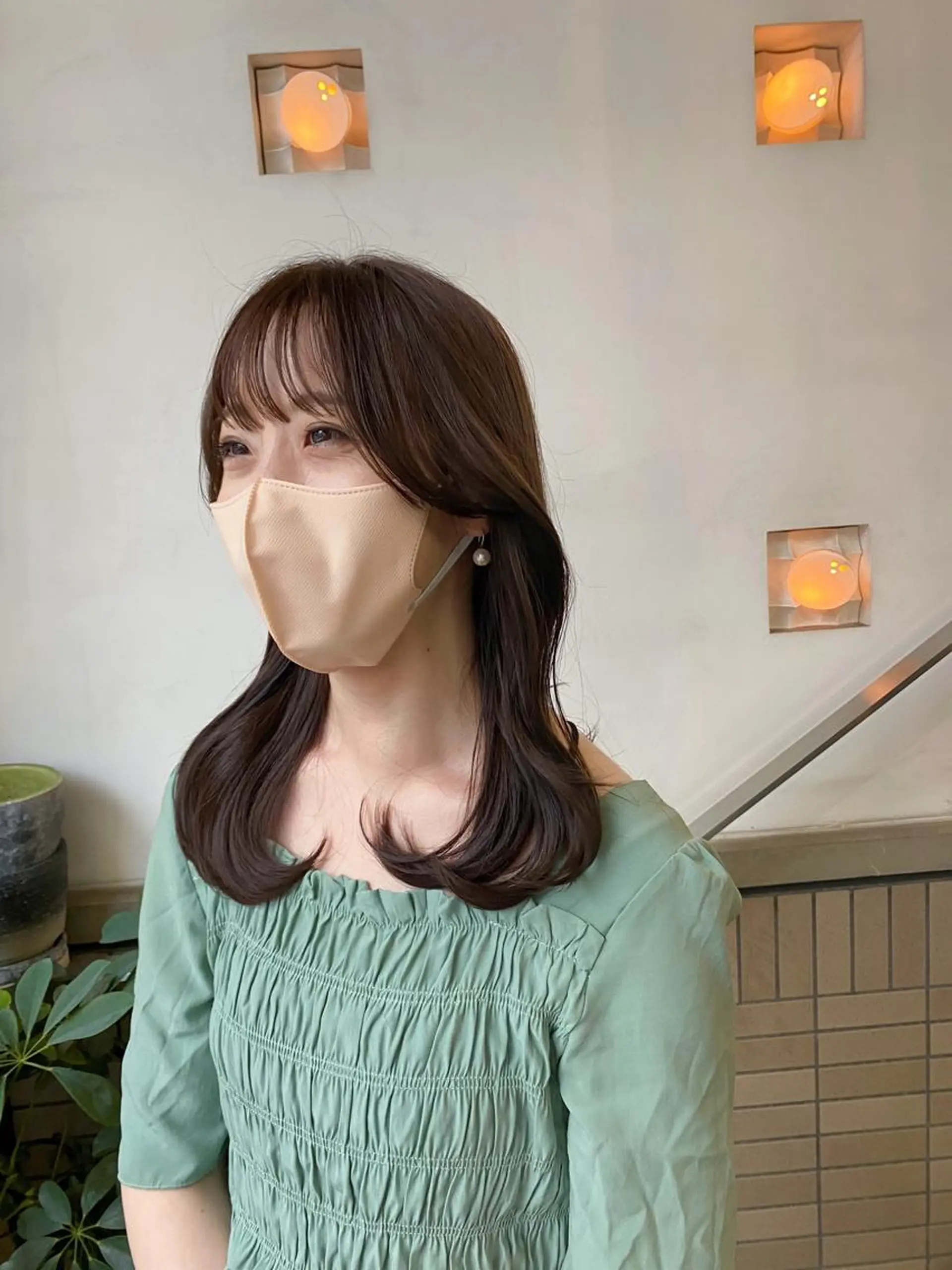 セミロング カラー ヘアアレンジ 小顔カット カット ヘアカラー ナカジ🌸ロブ/ボブ /前髪🌸のヘアスタイル