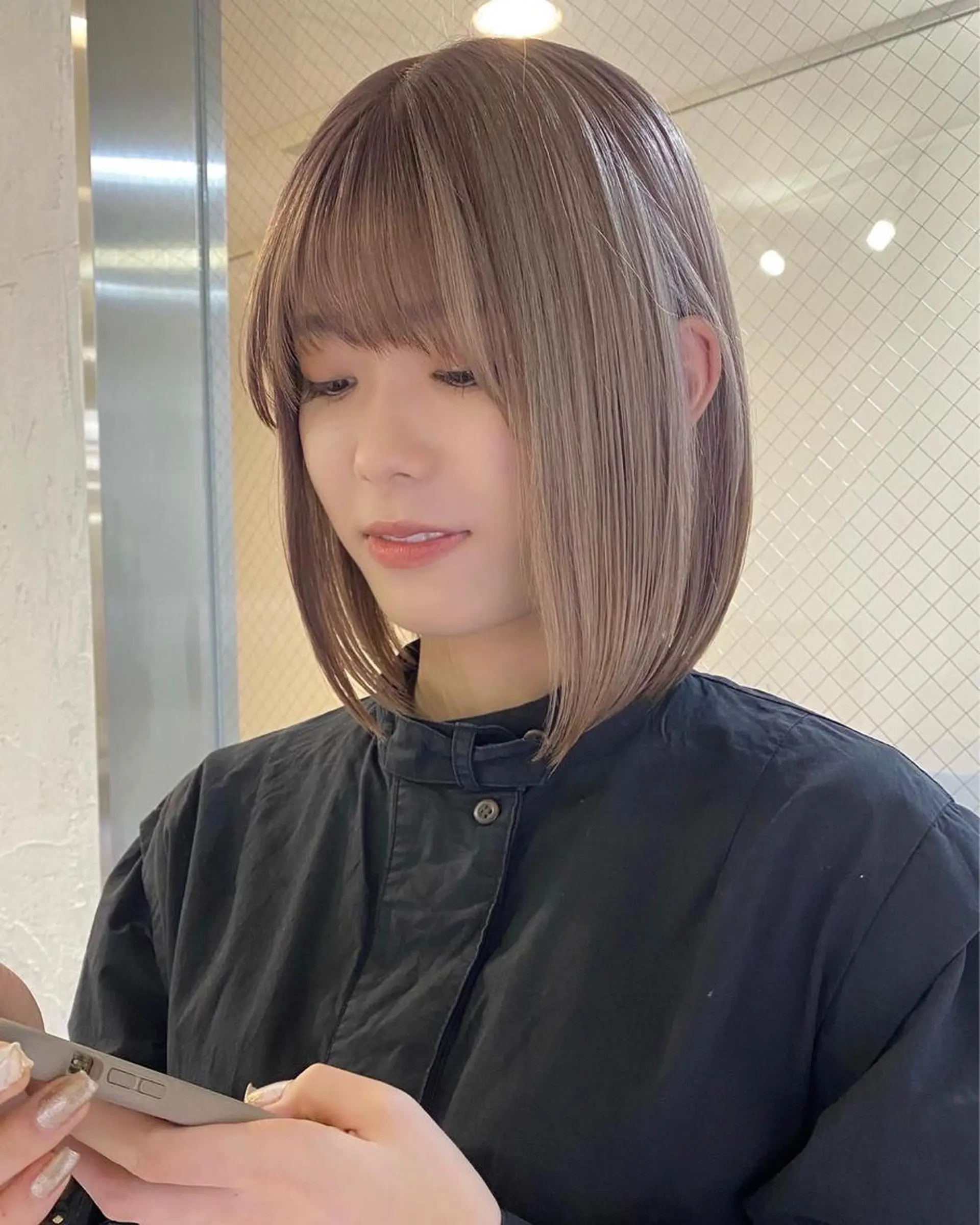 カラー ベージュカラー ヘアカラー ボブ/ミディ/ロング 特化/芳野りんかのヘアスタイル