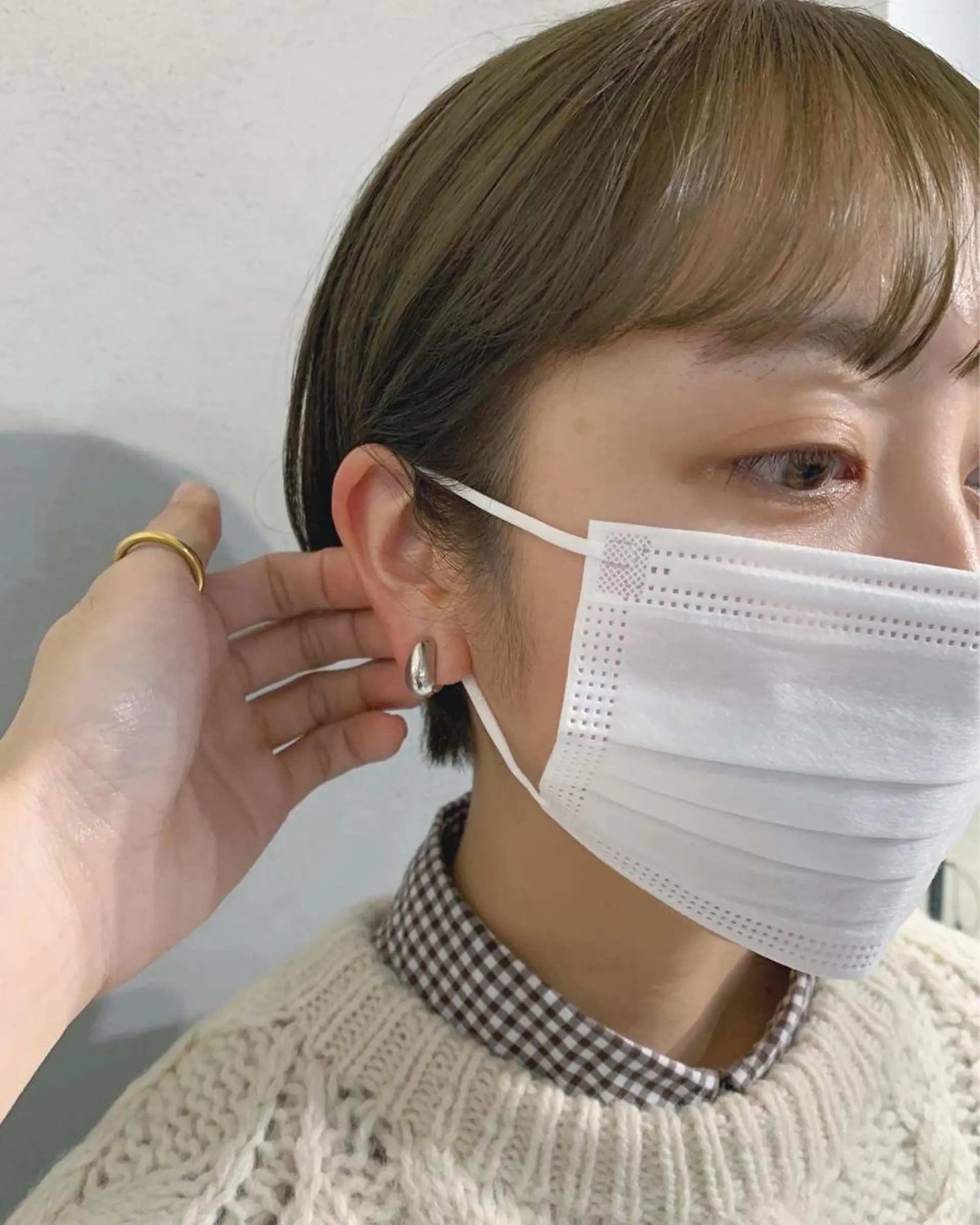 ショート カラー ボブパーマコテ巻き風 パーマNo1深江秀平のヘアスタイル