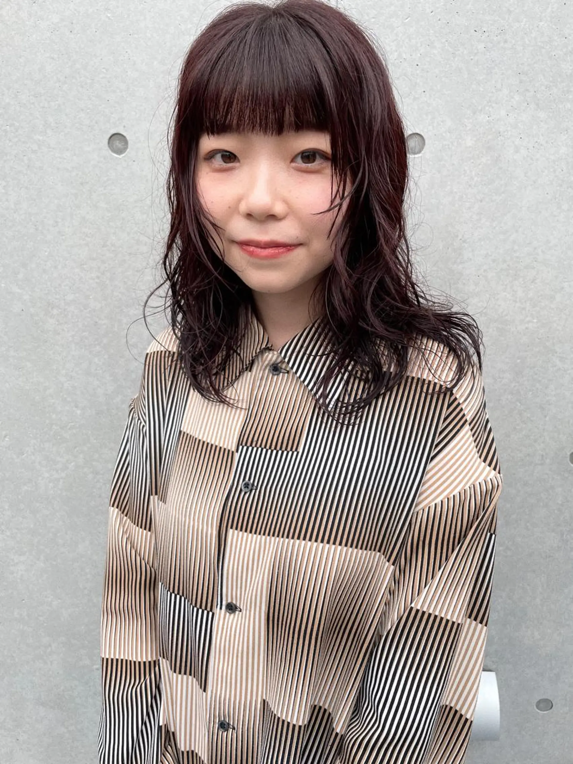 ミディアム カラー カット ヘアカラー トリートメント センスをお届けします 大谷将生INFPのヘアスタイル