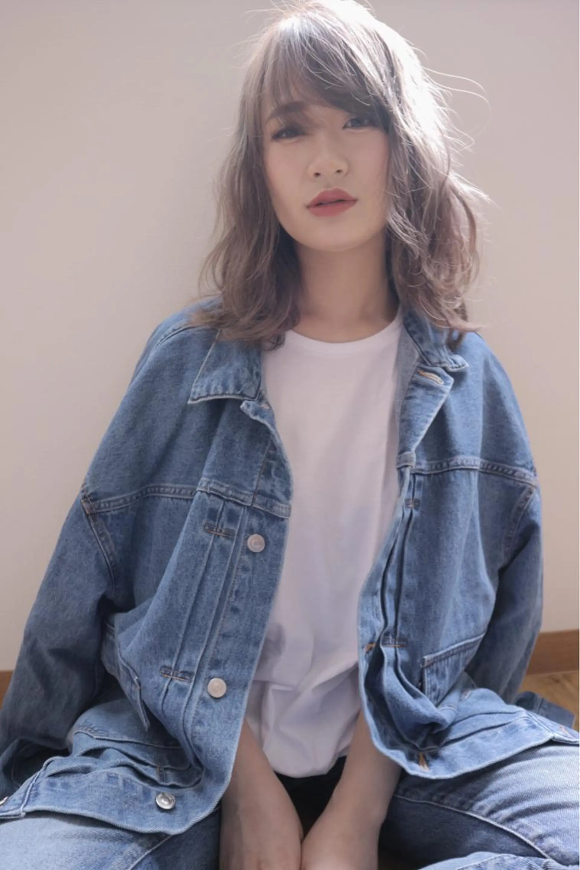 ミディアム カラー ダブルカラー テトネ タカシのヘアスタイル