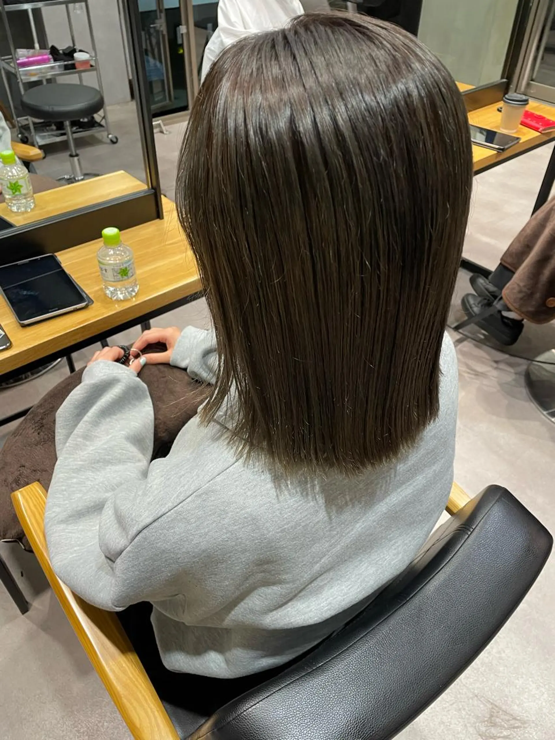 ミディアム カラー アッシュ ブリーチ ケアブリーチ ショコラグレージュ ダークアッシュ カット トリートメント 韓国風/オシャレ /縮毛矯正/滝口琴未のヘアスタイル