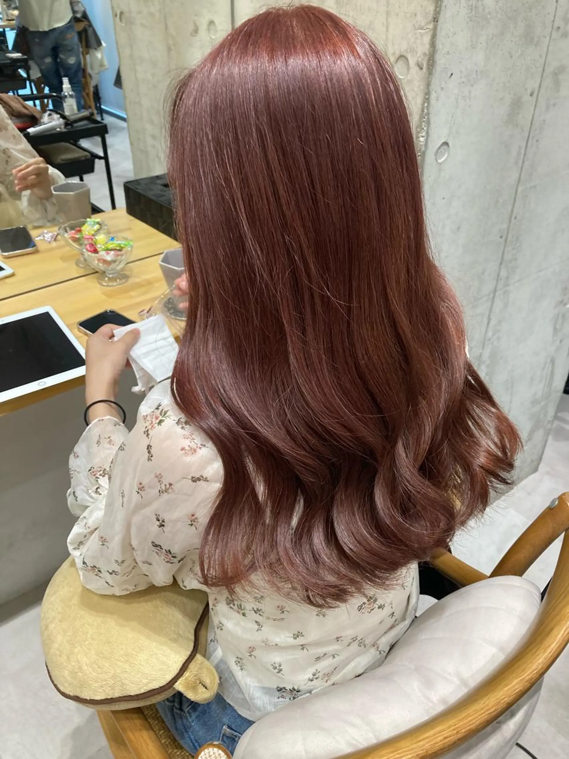 ロング ヘアカラー トリートメント ✨色持ちの良い艶 カラー✨蟹江真世のヘアスタイル