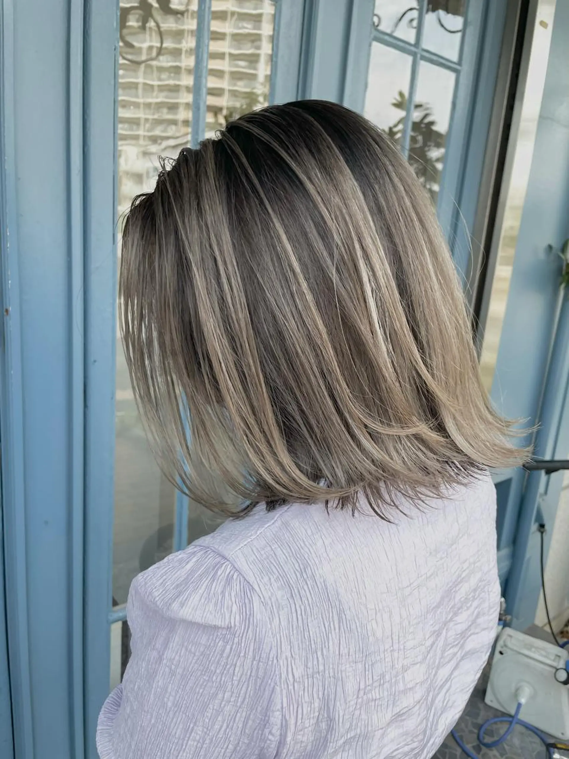 ミディアム ヘアカラー トリートメント ブリーチ毛矯正.髪質 改善.髪にドラマをのヘアスタイル