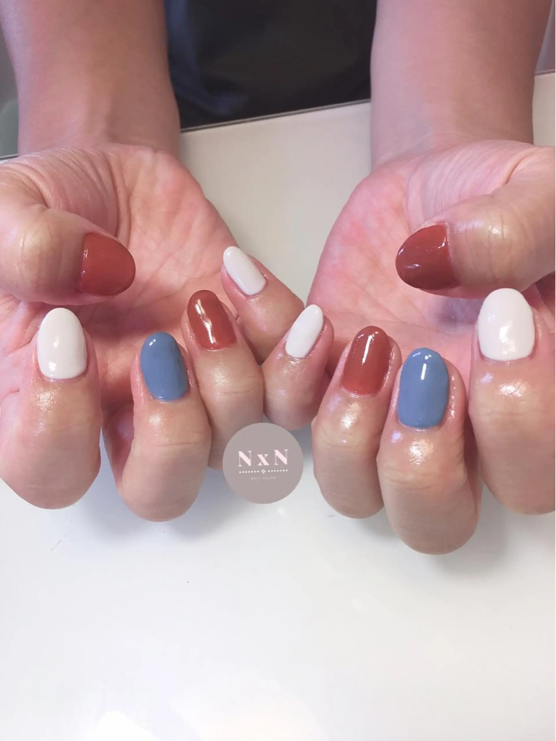ネイル ジェルネイル ワンカラーネイル ぷっくりネイル ハンドネイル nail salon N×Nのネイルデザイン