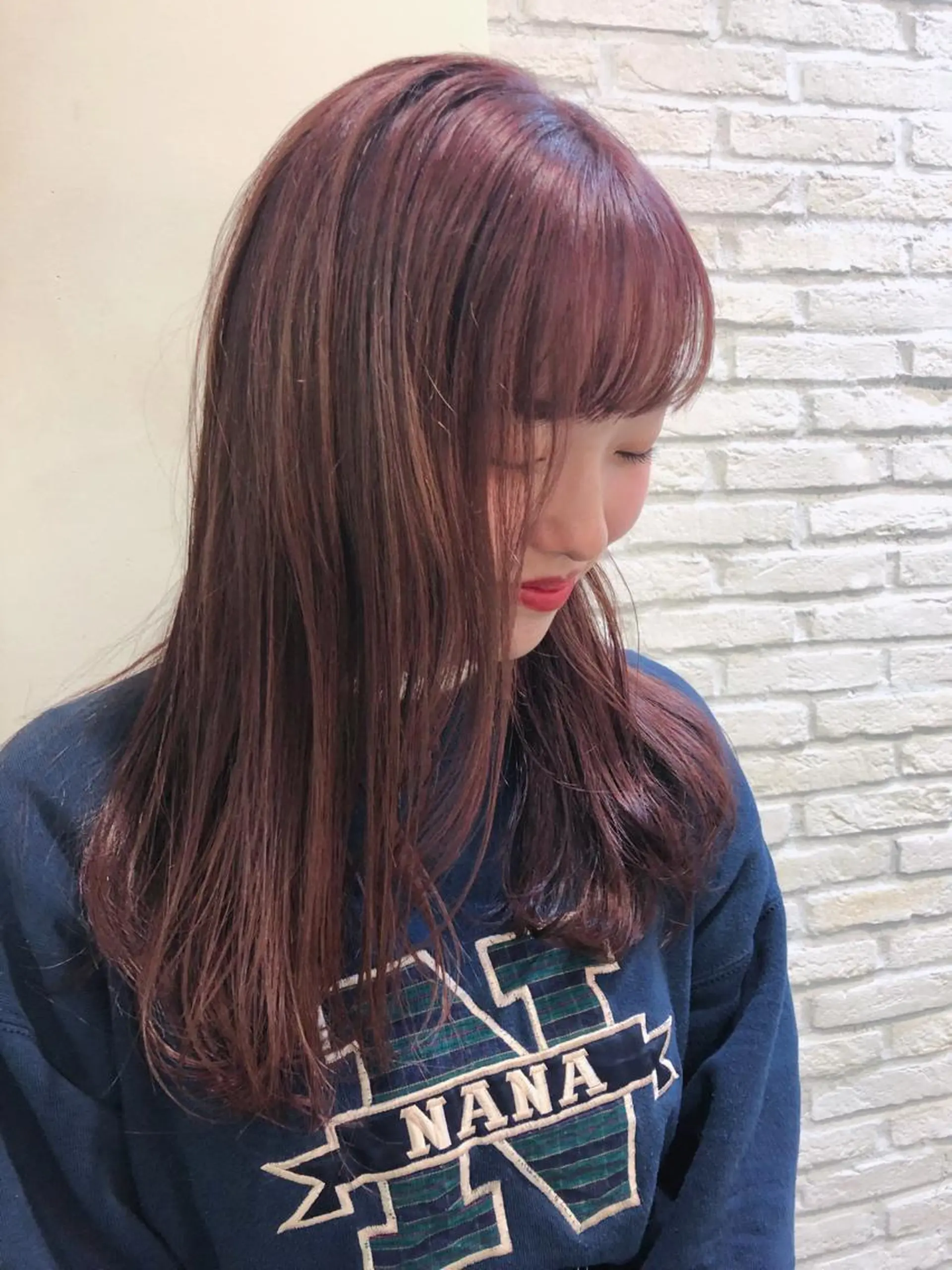 ロング カラー ラベンダーカラー ピンクカラー ピンクラベンダー HAUS 片山みほのヘアスタイル