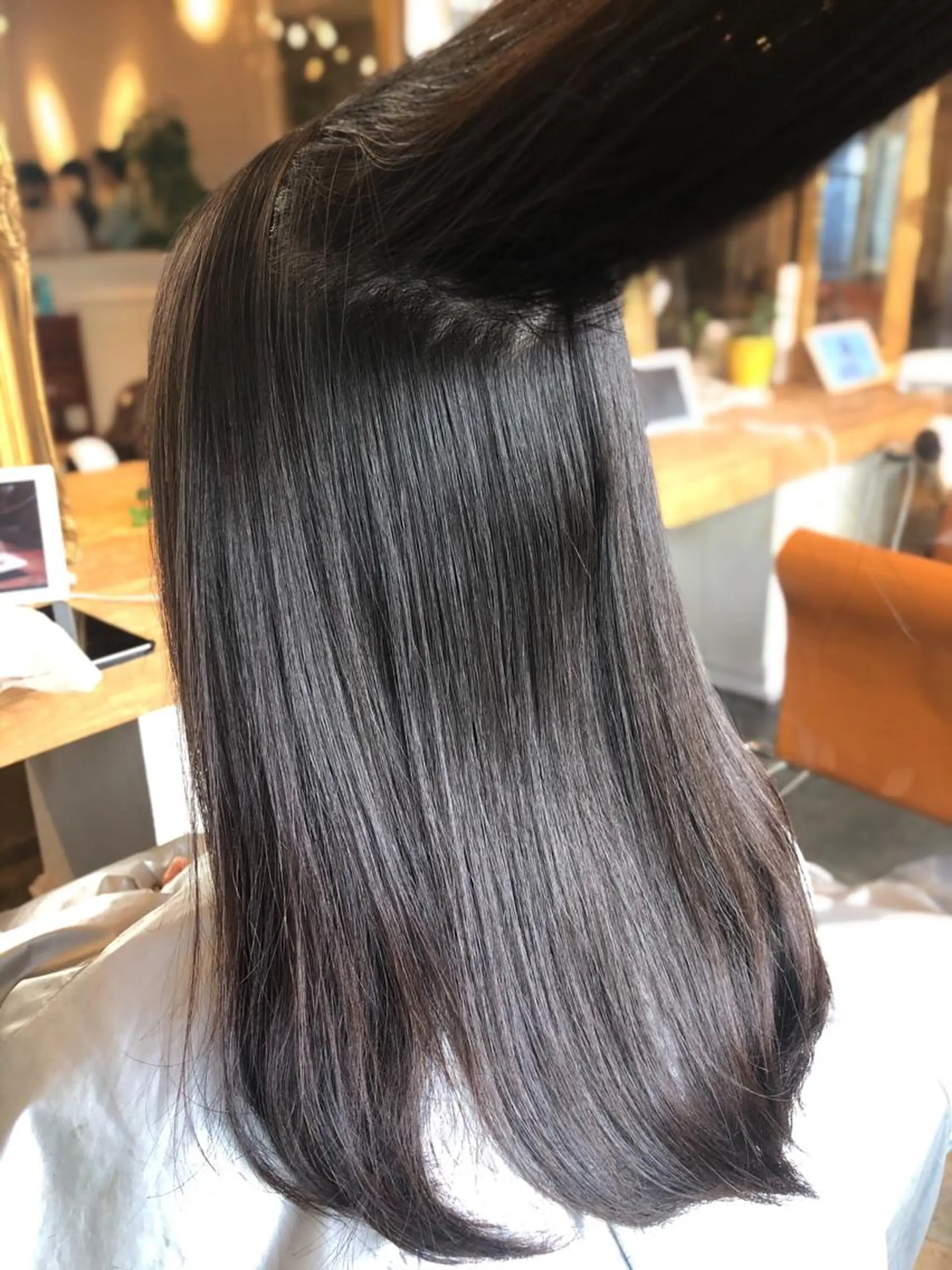 ミディアム 縮毛矯正 トリートメント 韓国風カット/ 髪質改善 黒崎のヘアスタイル