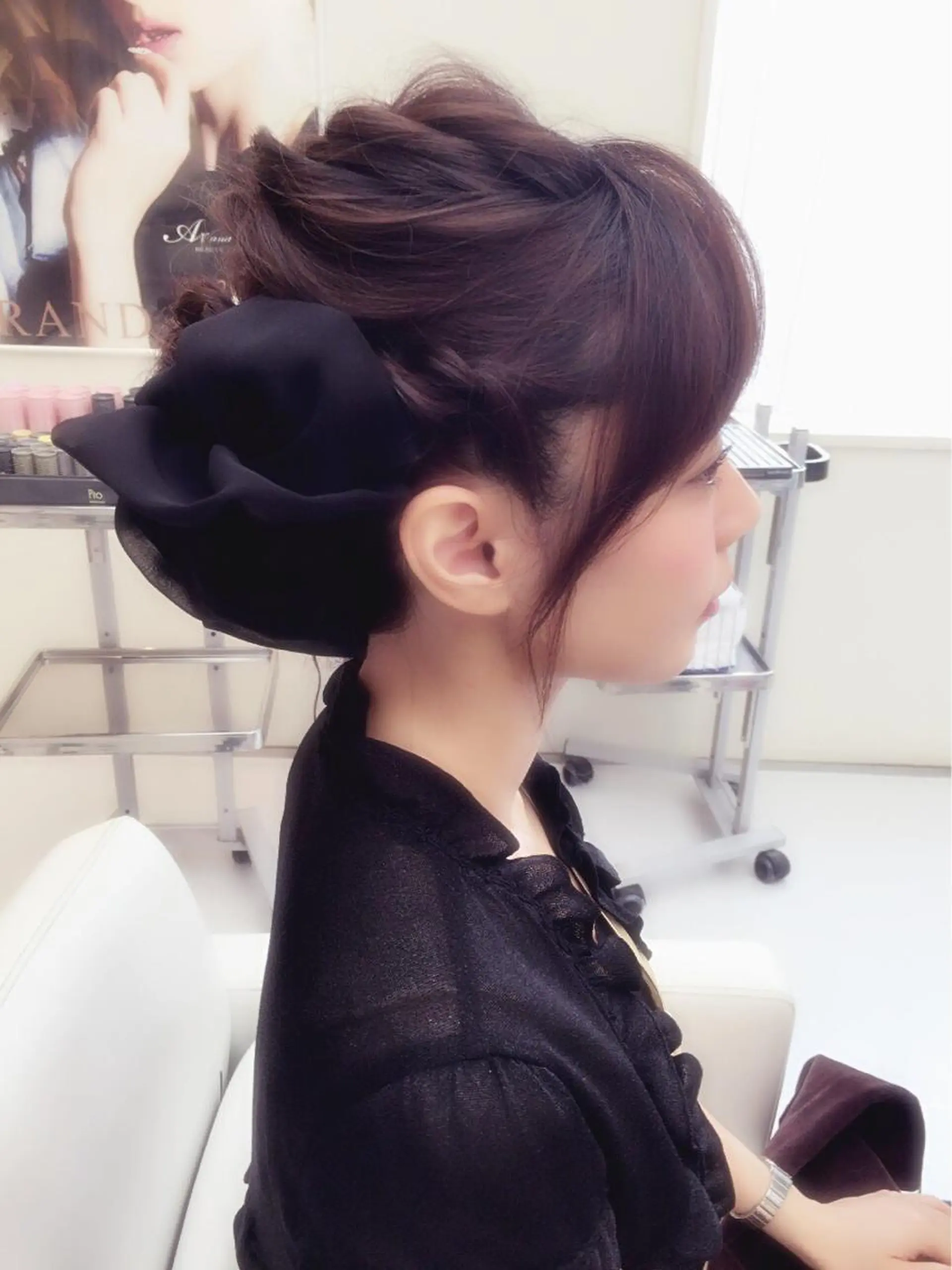 ミディアム セミロング ロング ヘアアレンジ 編みこみ デート sato yoのヘアスタイル