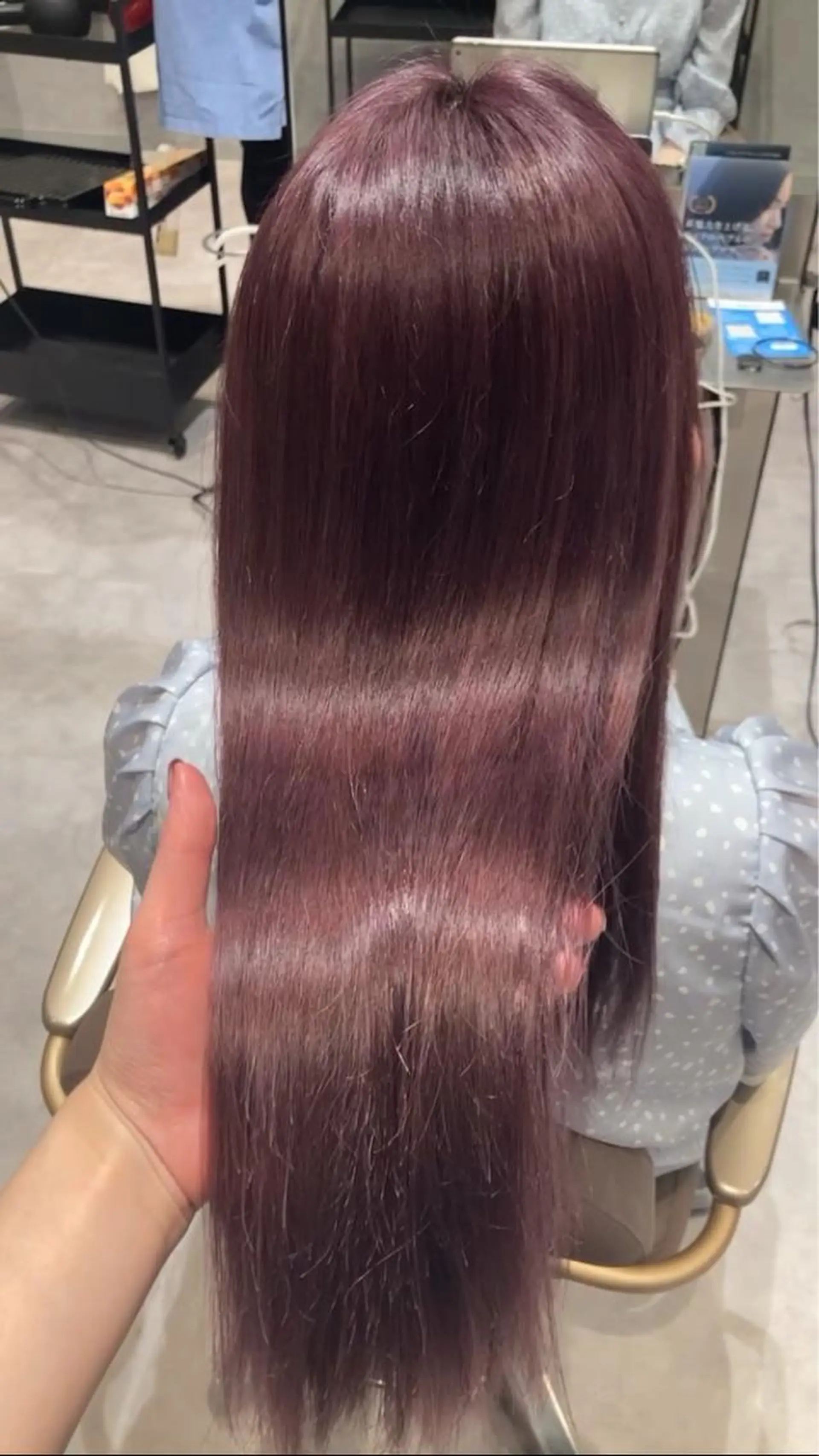 カラー ラベンダーカラー ラベンダーピンク ピンクカラー HEDI所属・茨木 まひろのヘアスタイル