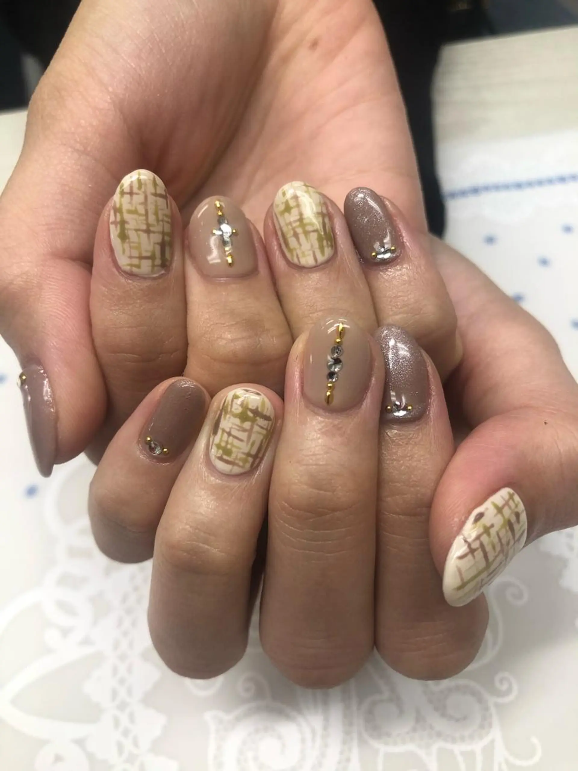 ネイル ツイードネイル 吉野✨ ネイルデザイナー✨のネイルデザイン