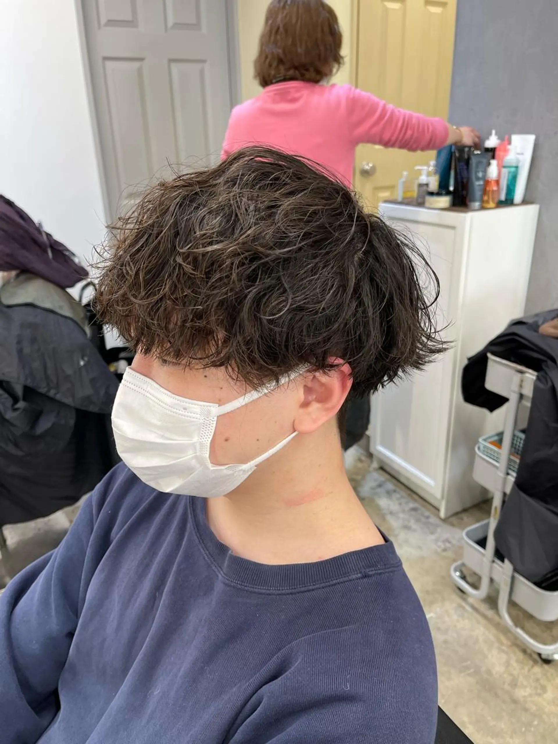 ショート パーマ メンズ マッシュ 波巻きパーマ カット パーマ Peyp所属・早瀬 裕之のヘアスタイル