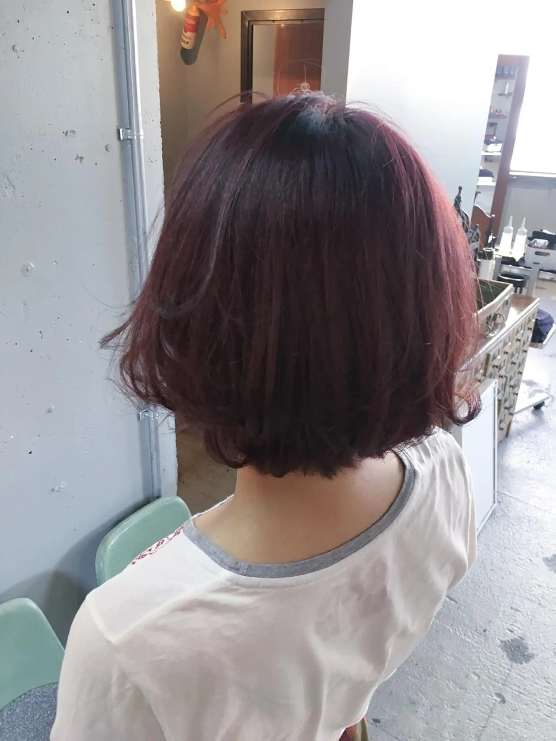 ショート カラー パーマ ピンクカラー パープルカラー 代表 中島貴志のヘアスタイル