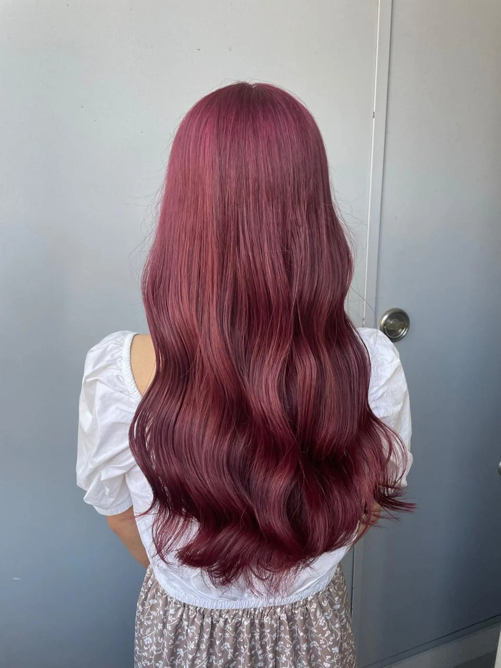 ロング カラー カシス ラベンダーカラー ピンクカラー ヘアカラー トリートメント ヘアセット 透明感カラー🤍 Kaitoのヘアスタイル