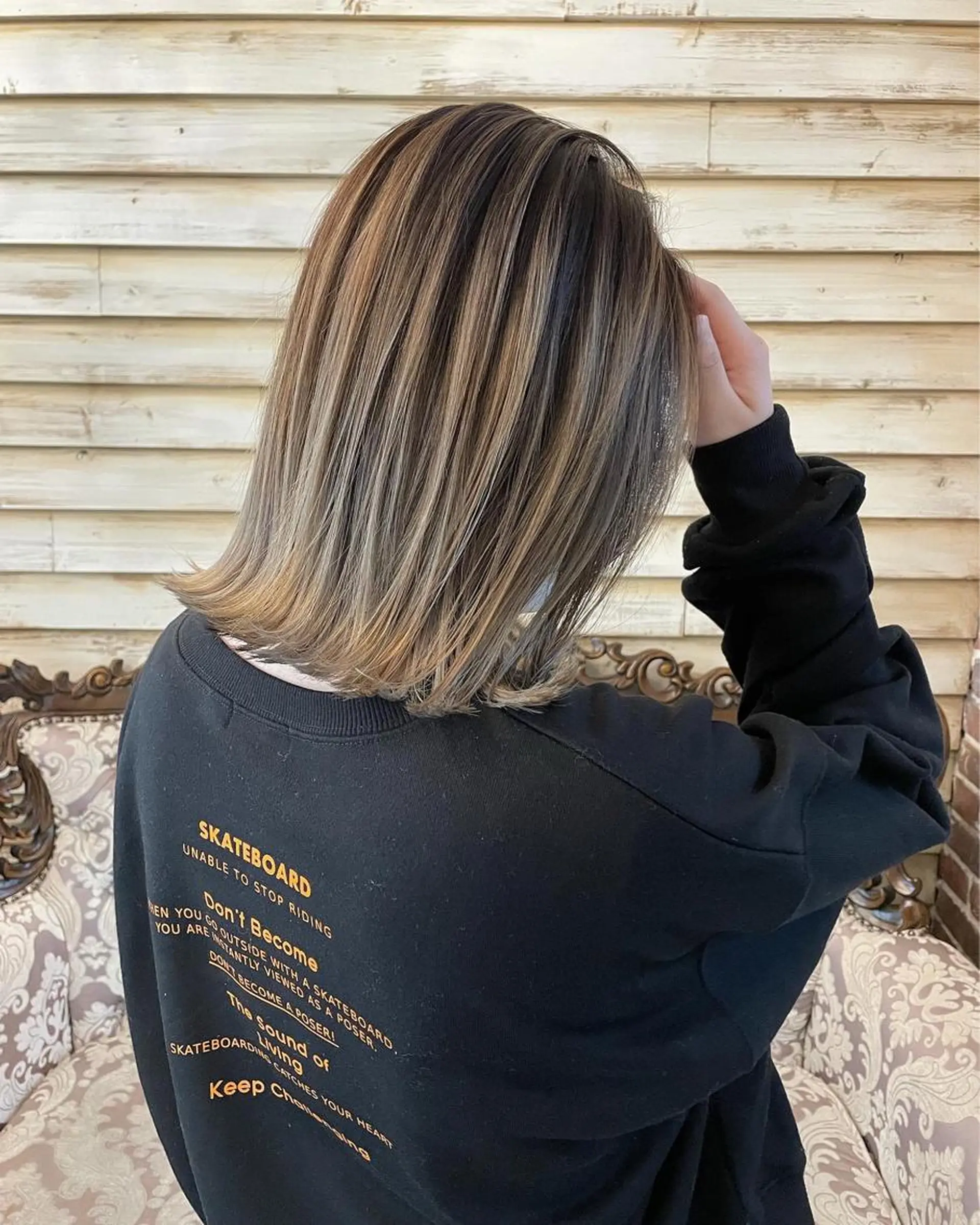 ショート カラー バレイヤージュ ボブ レイヤーカット ヘアカラー トリートメント Tao所属・藤川 大智のヘアスタイル