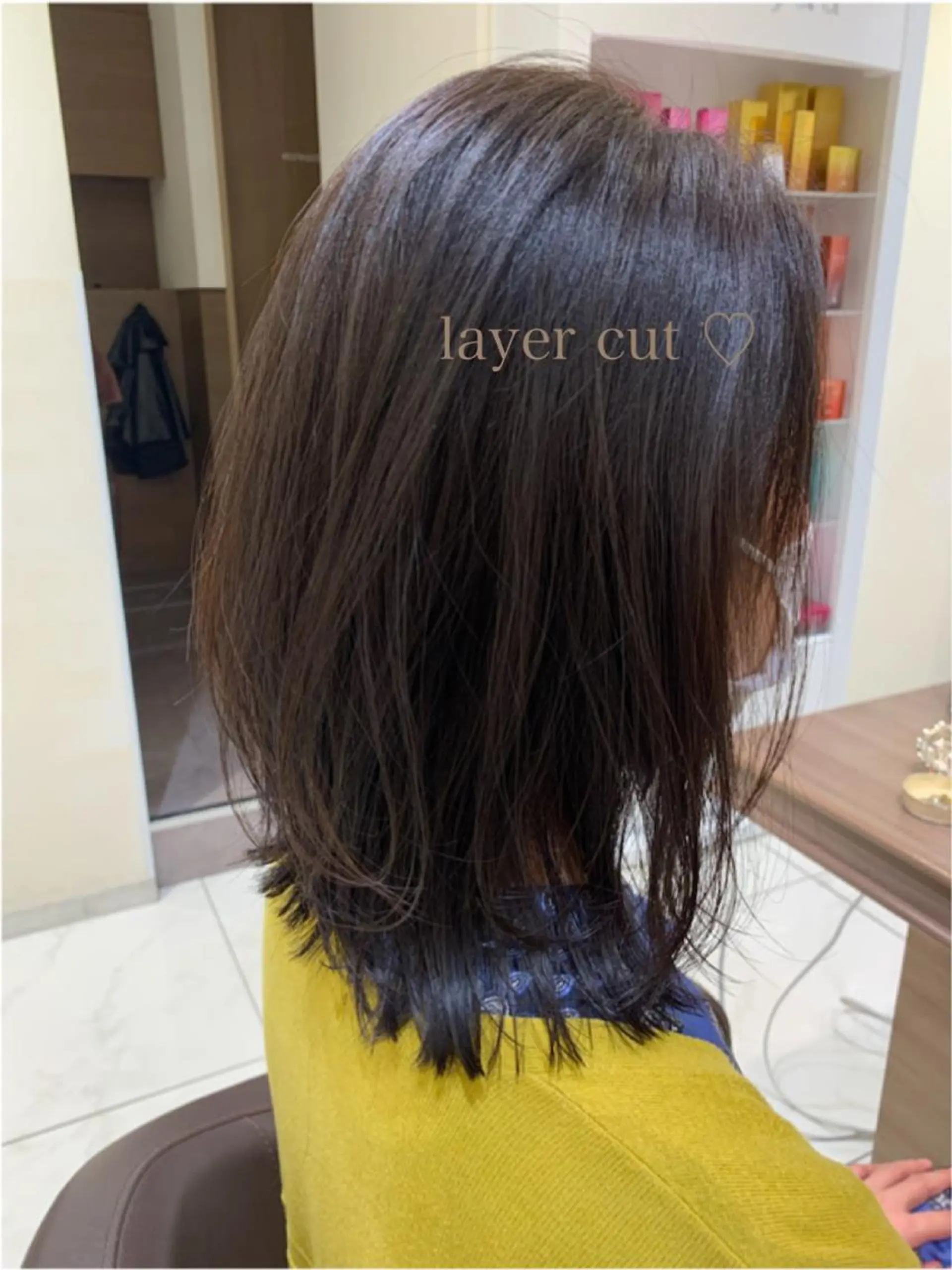 ミディアム カラー 透明感カラー レイヤーカット Dears 香芝店所属・関 優希のヘアスタイル