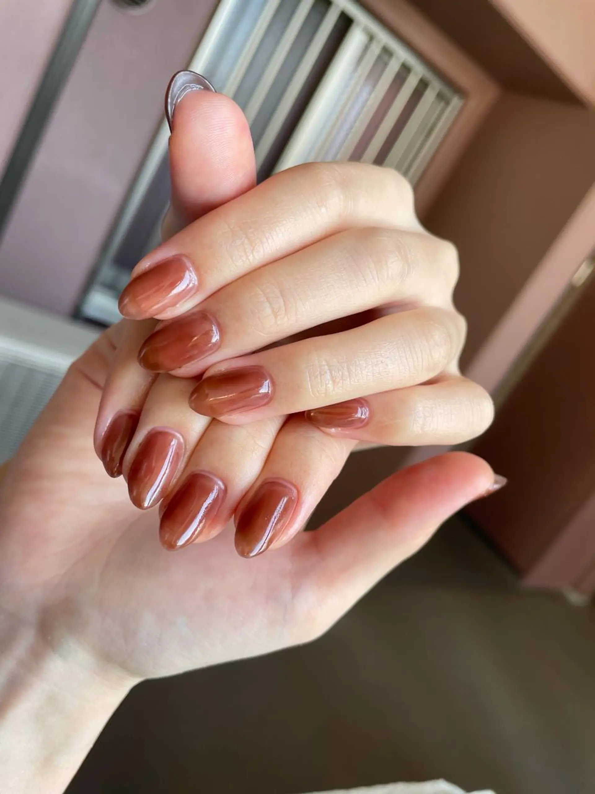 ネイル ワンカラーネイル 奥園 良恵のネイルデザイン