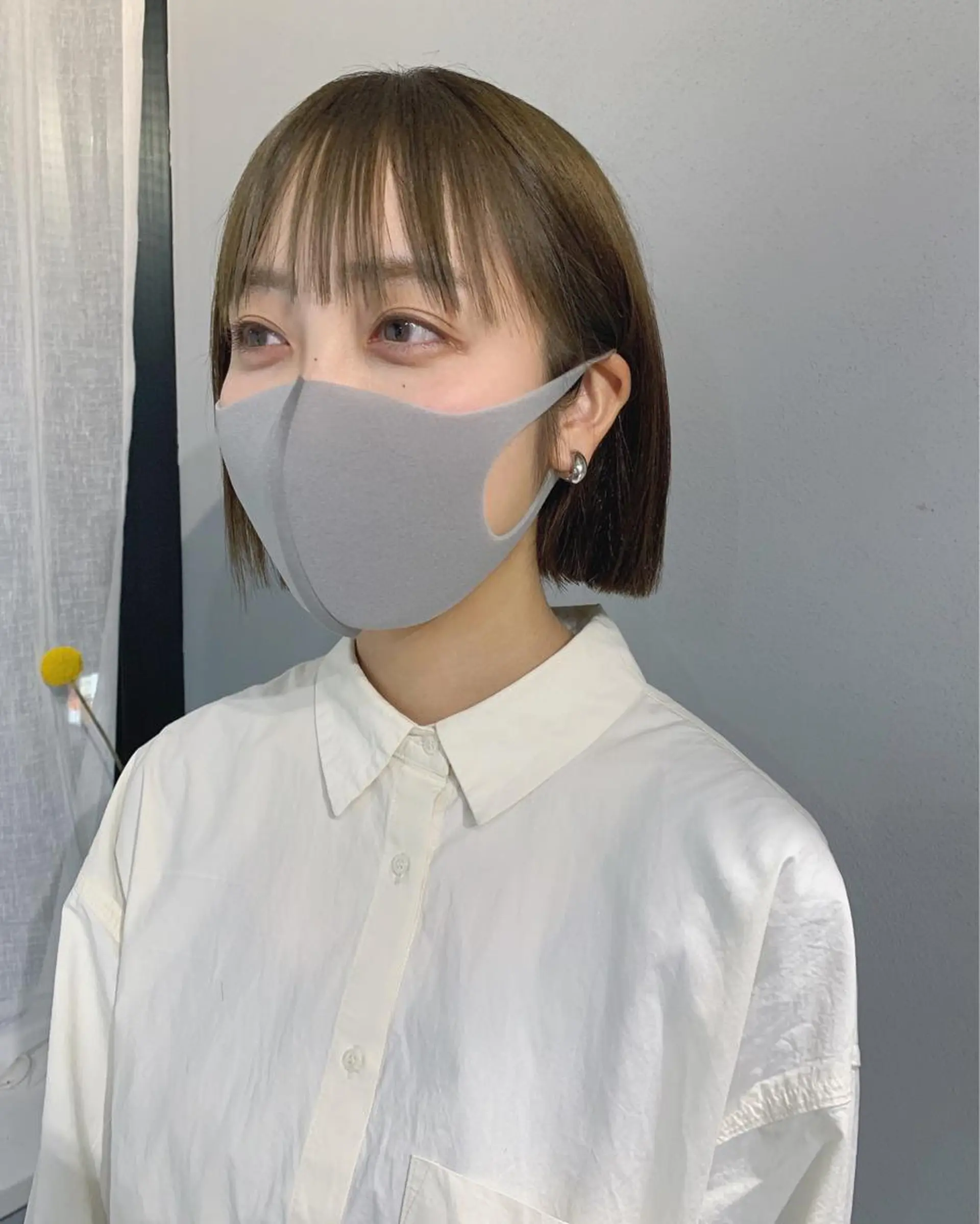 ショート カラー ボブパーマコテ巻き風 パーマNo1深江秀平のヘアスタイル