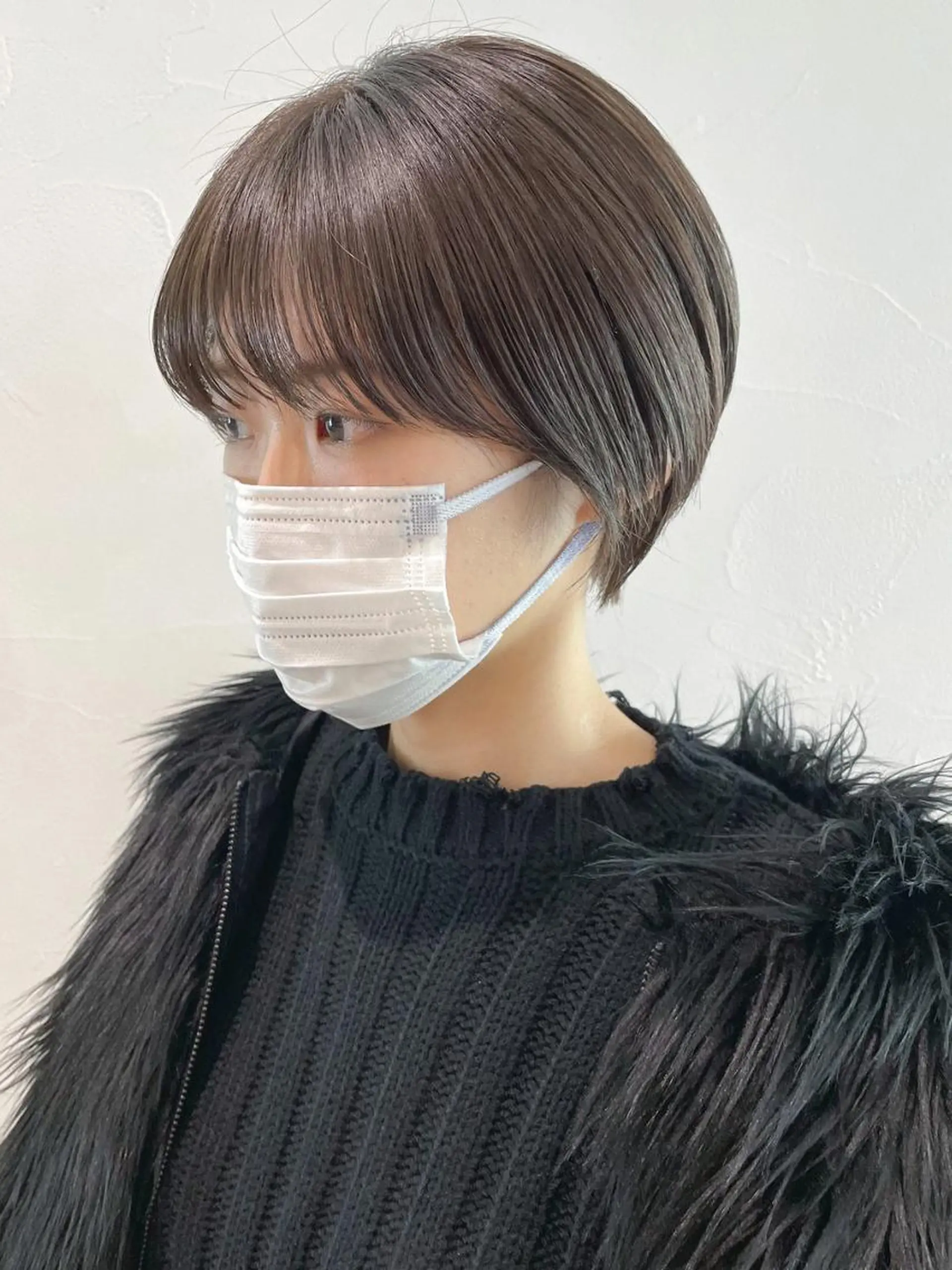 ショート カラー ヘアアレンジ パーマ ベージュカラー ショートヘア ITbyALBUM 中野店のヘアスタイル