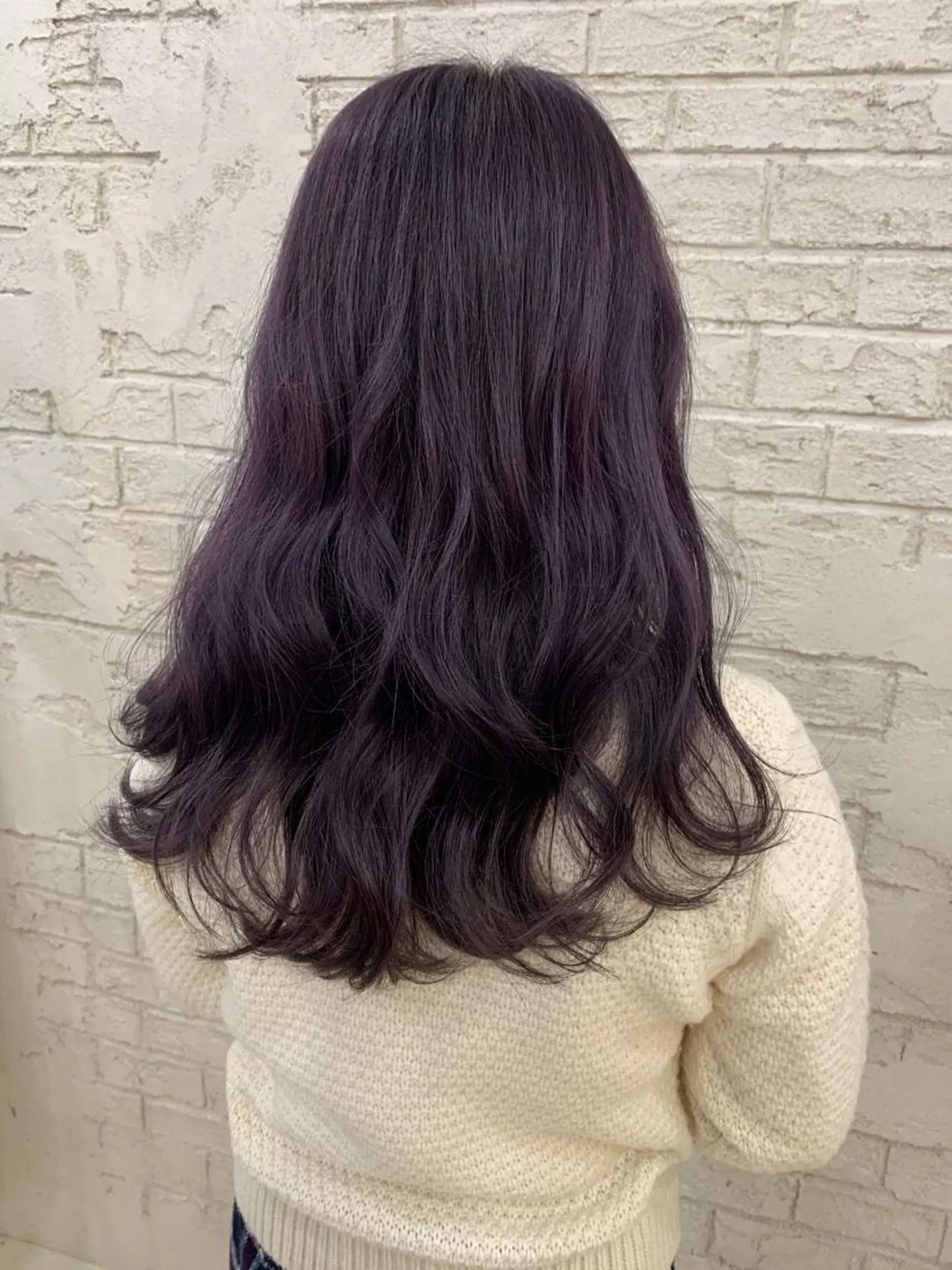 セミロング パープルカラー ヘアカラー 🇺🇸ハイライト特 化美容師🇺🇸漆沢のヘアスタイル