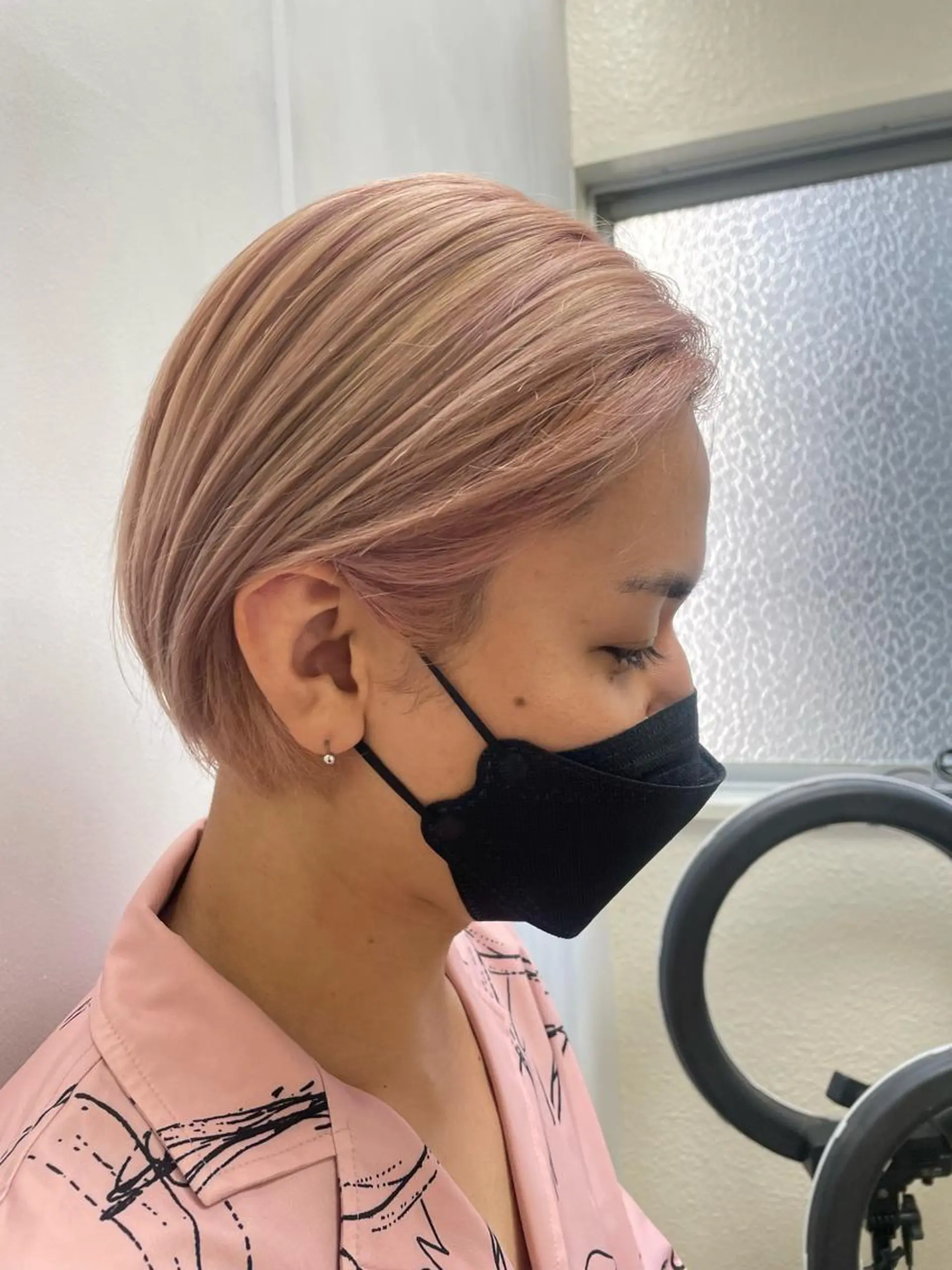 カラー ブリーチ ピンクカラー 前田リサコ🌹 ✨艶髪職人のヘアスタイル