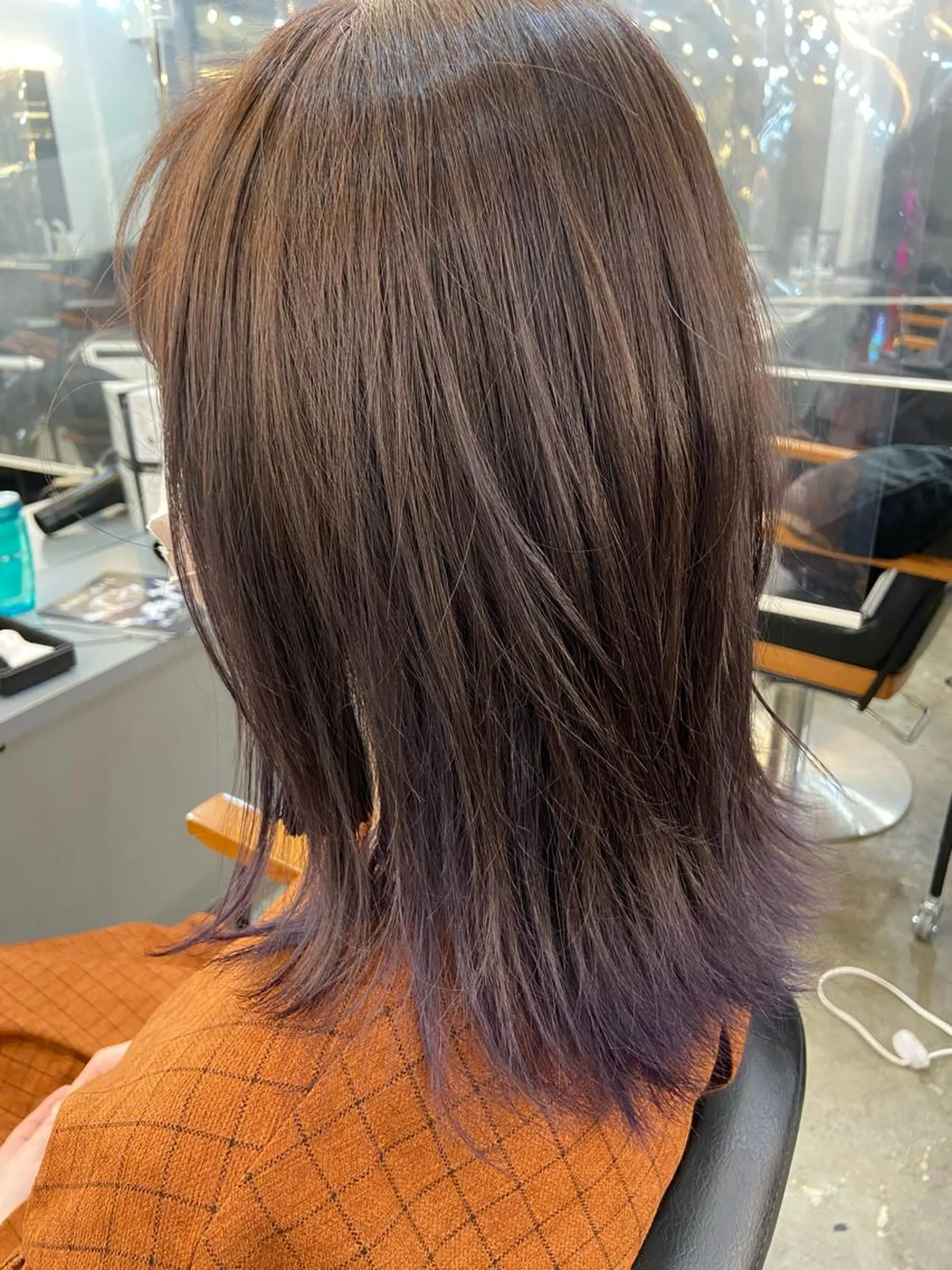 ミディアム カラー ラベンダーカラー バイオレットカラー La Bonheur hair etoile所属・SAITO YUTAのヘアスタイル