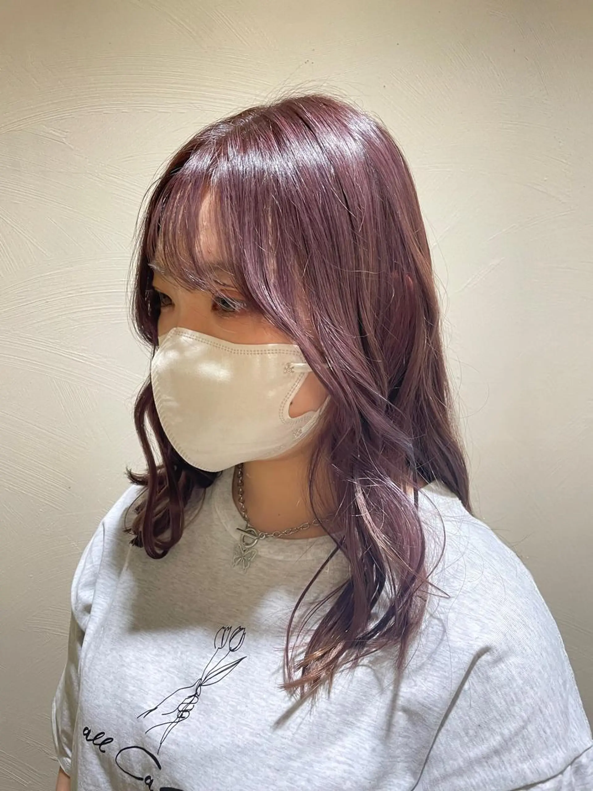 セミロング ラベンダーベージュ ヘアカラー ヘアーメイクWiLL DRESS所属・タニ アカリのヘアスタイル